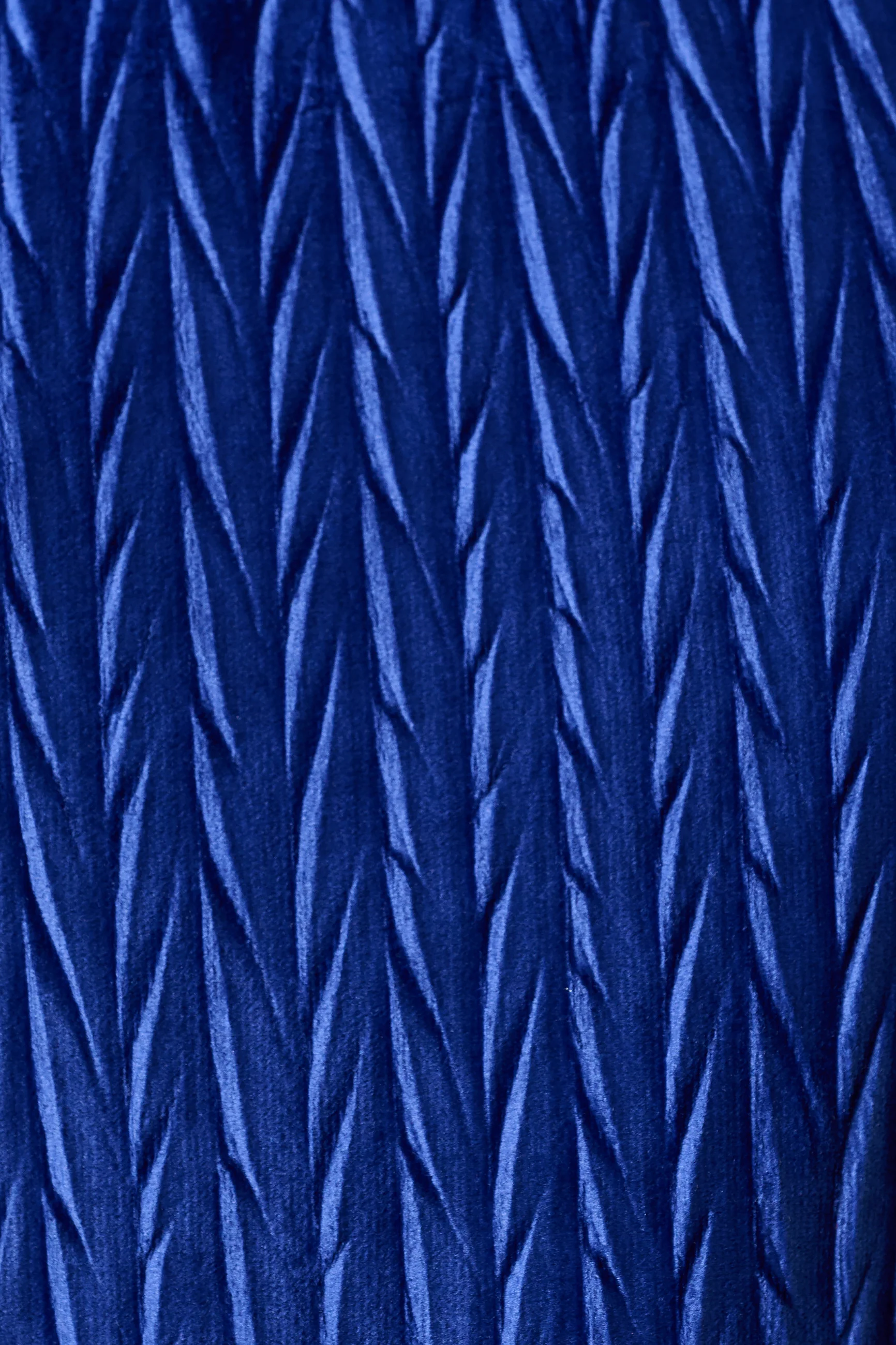 Aba Velvet Pleat Long Sleeve Top - Cobalt - Image 5