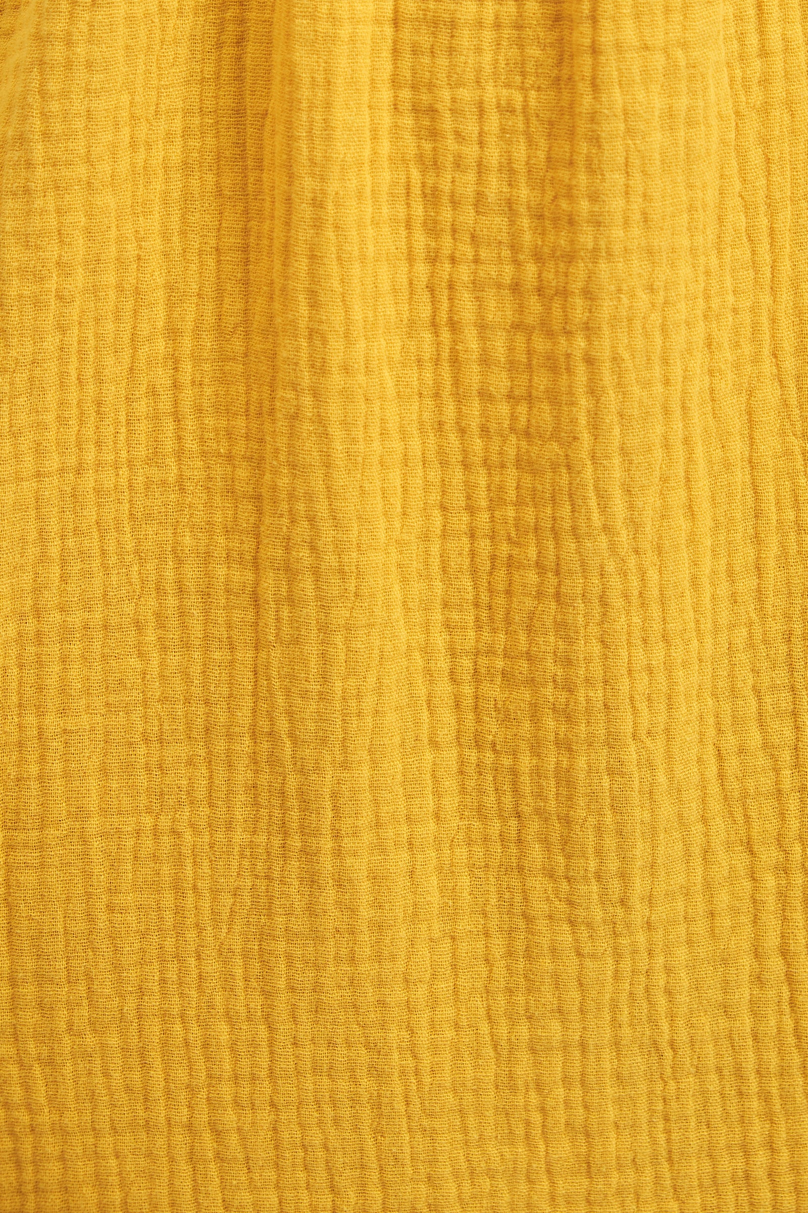 Abinaya Mustard Double Gauze Short Sleeved Shirt - Image 5