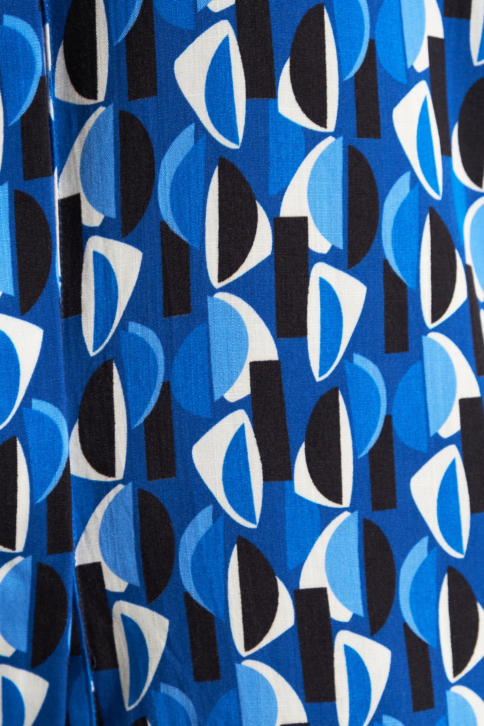 Abinaya Mid Century Retro Print Shirt - Blue - Image 4