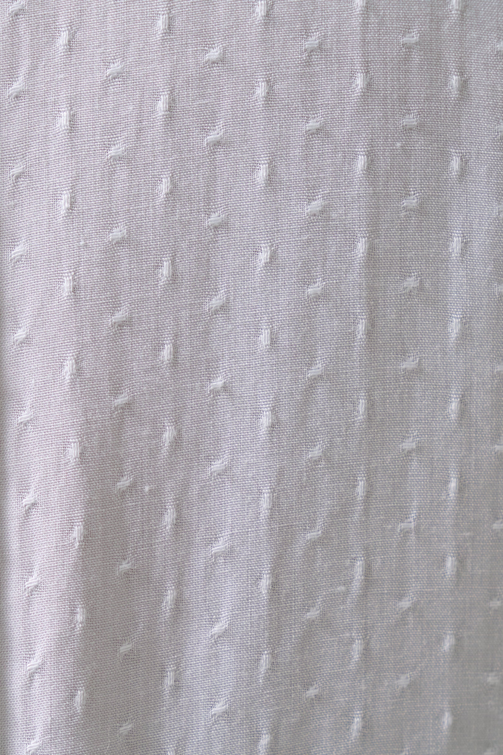 Abinaya Self Spot Short Sleeved Shirt White - Image 5