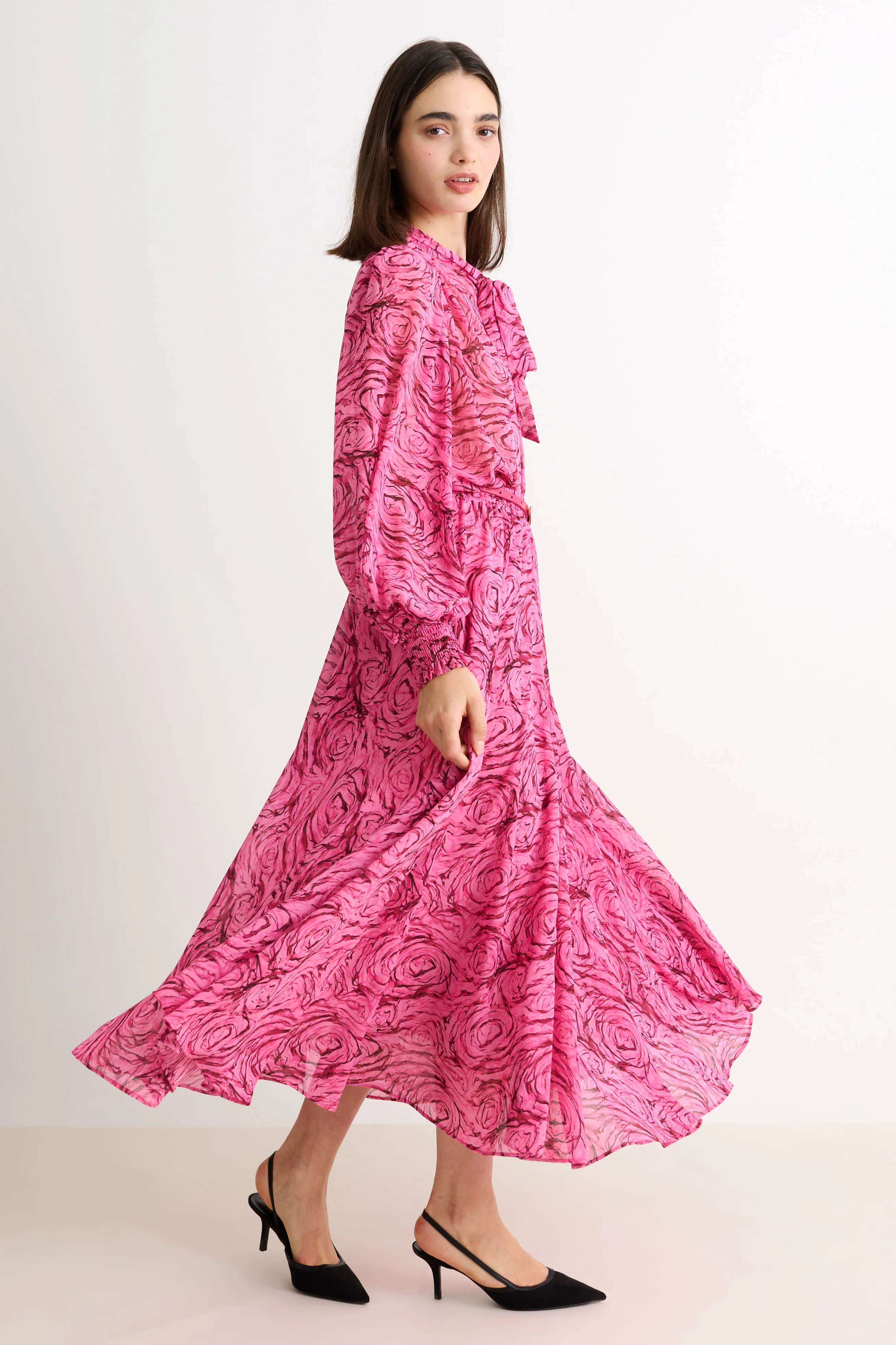 Agatha Rosechild Full Circle Maxi Skirt – Pink
