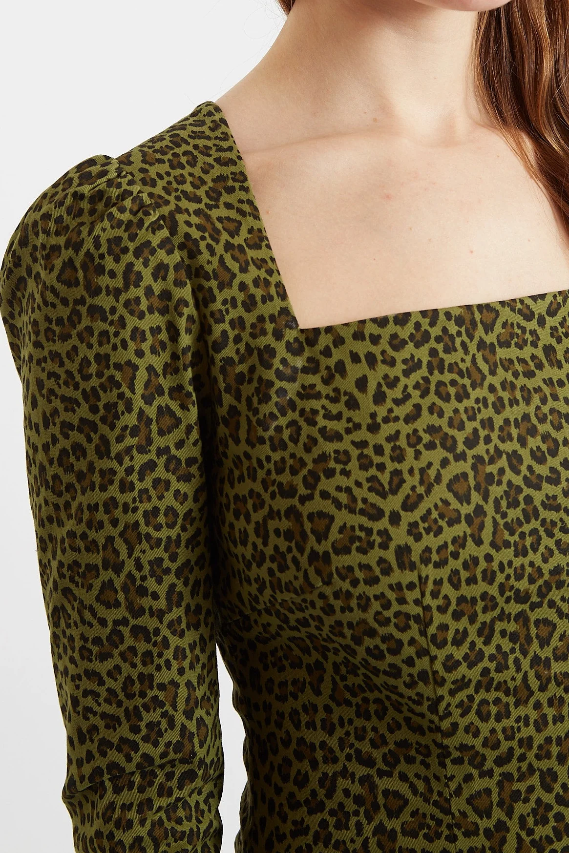 Anala Animal Print Square Neck Mini Dress - Image 3