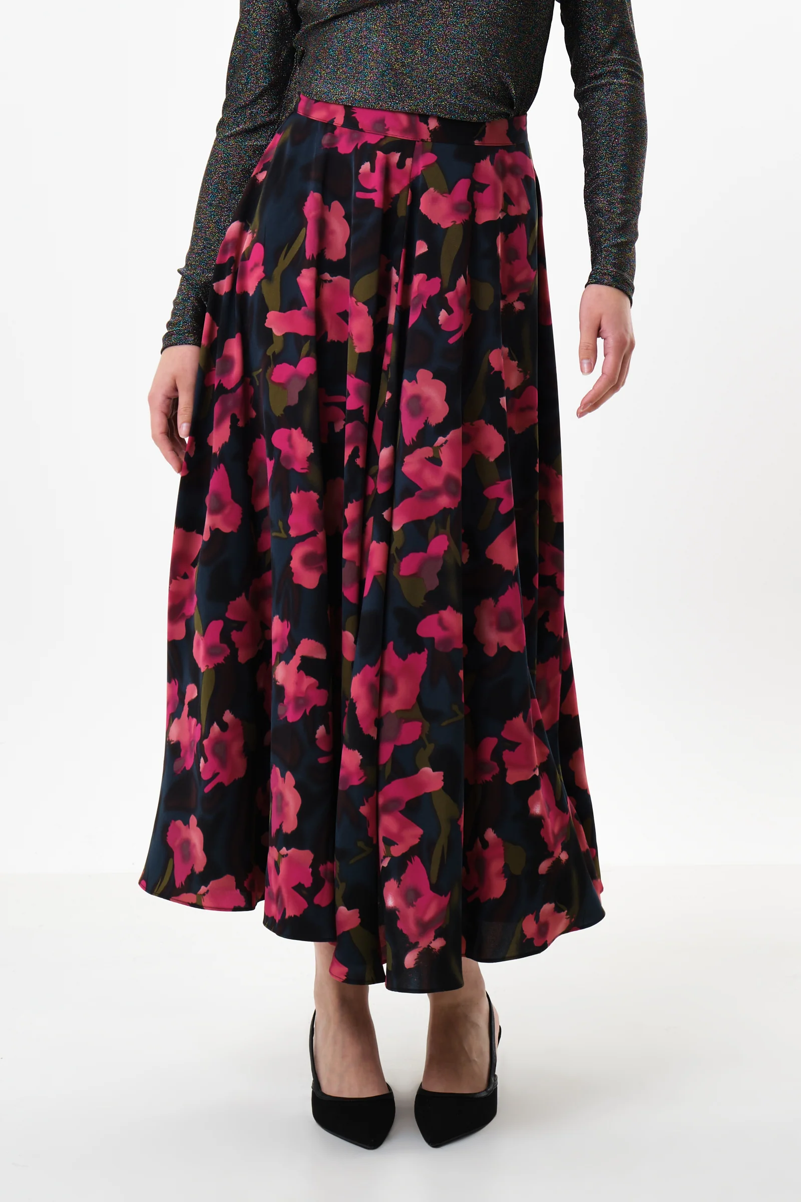 Anza Watermark Floral Print Midaxi Skirt - Image 5