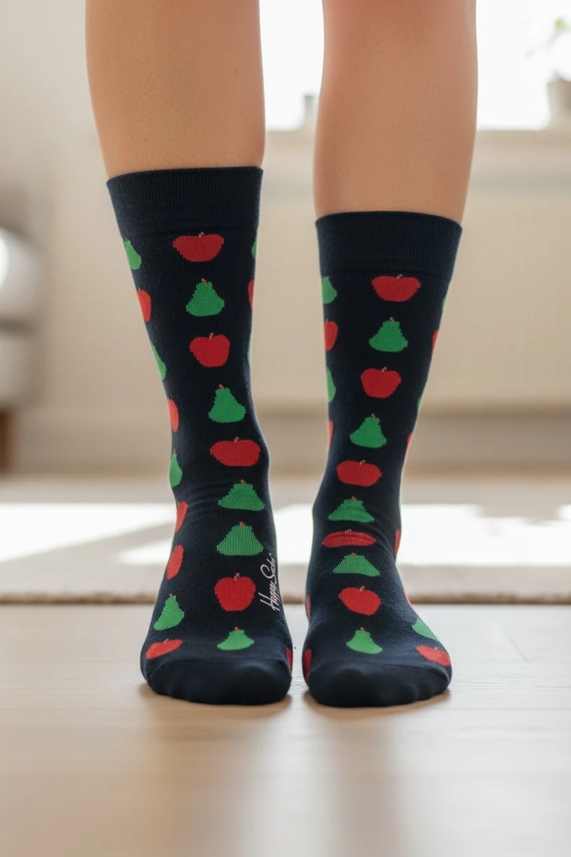 Apple And Pear Patterned Socks - Image 2
