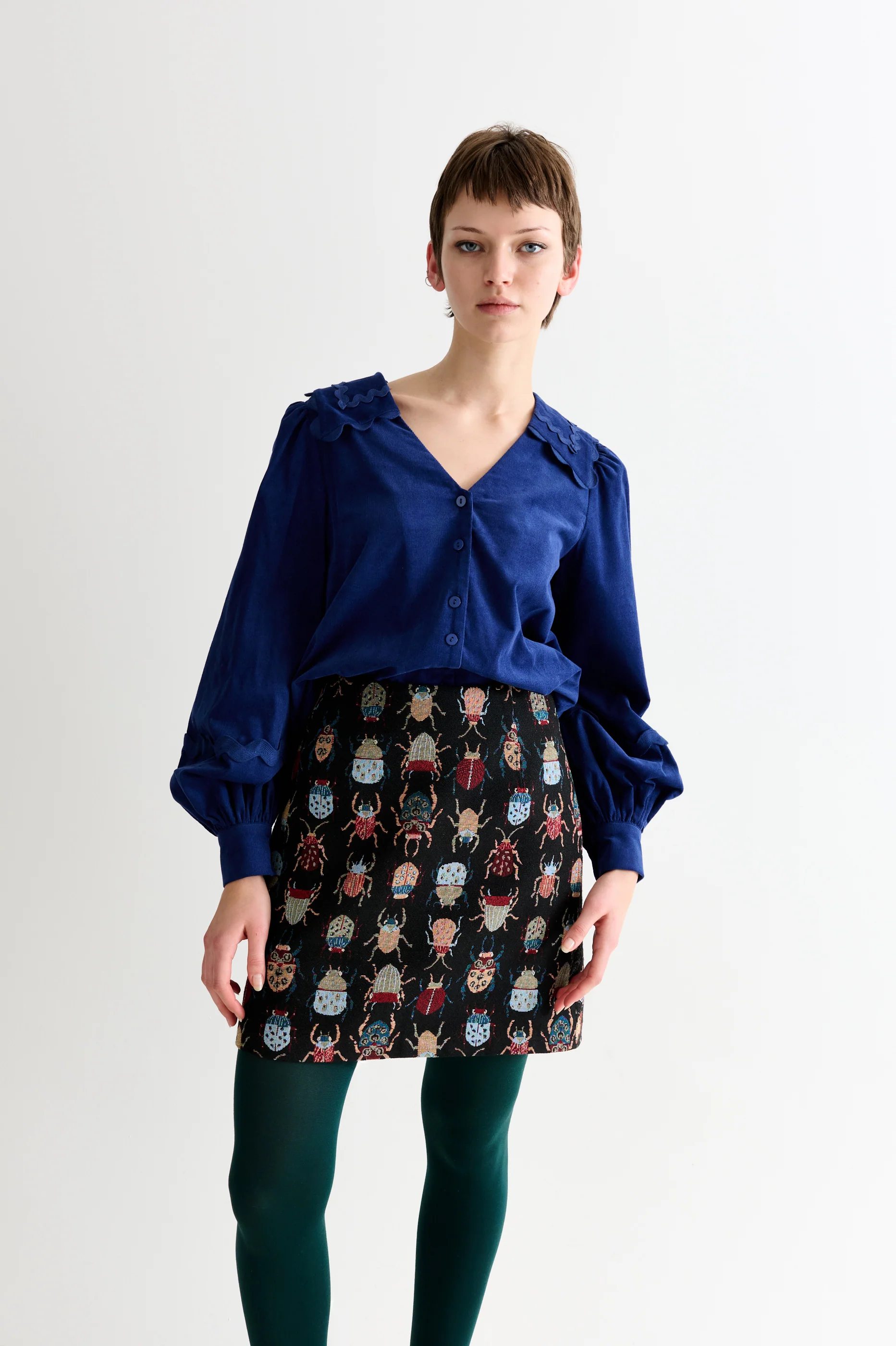 Aubin Beetlejuice Jacquard A-Line Mini Skirt – Multicoloured - Image 3