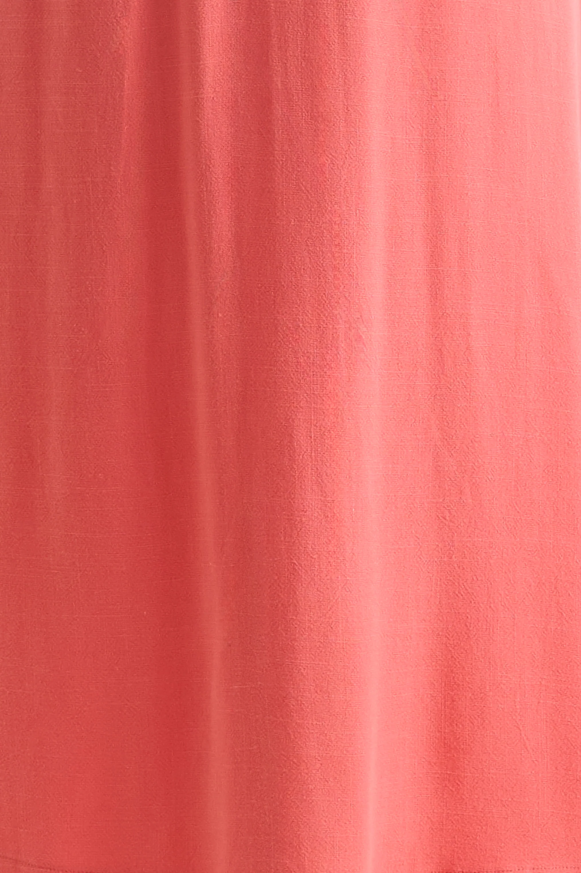 Baya Linen Mix Square Neck Midi Dress- Coral - Image 5