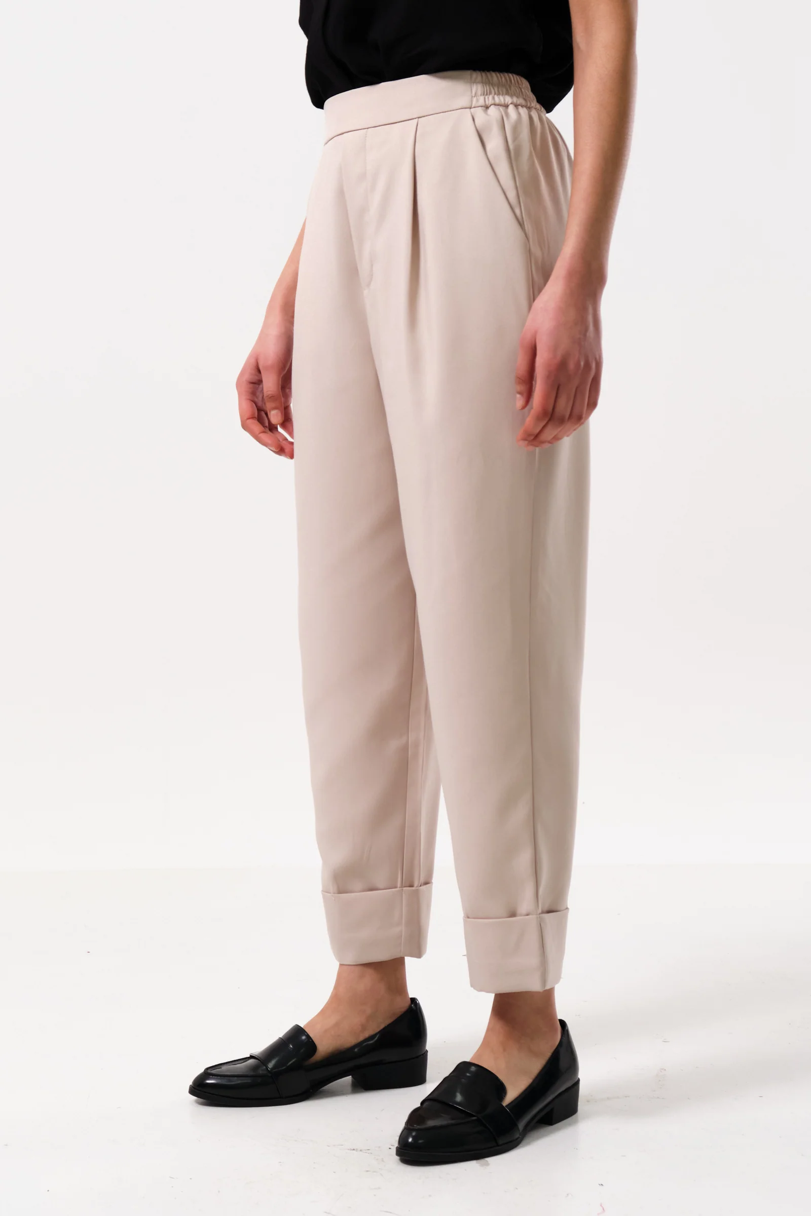Bayeux Sustainable Satin Back Crepe Trouser - Camel - Image 5