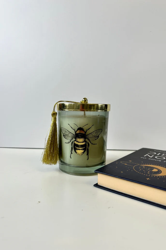 Bee Candle in Tassel Lid Pot - Image 2