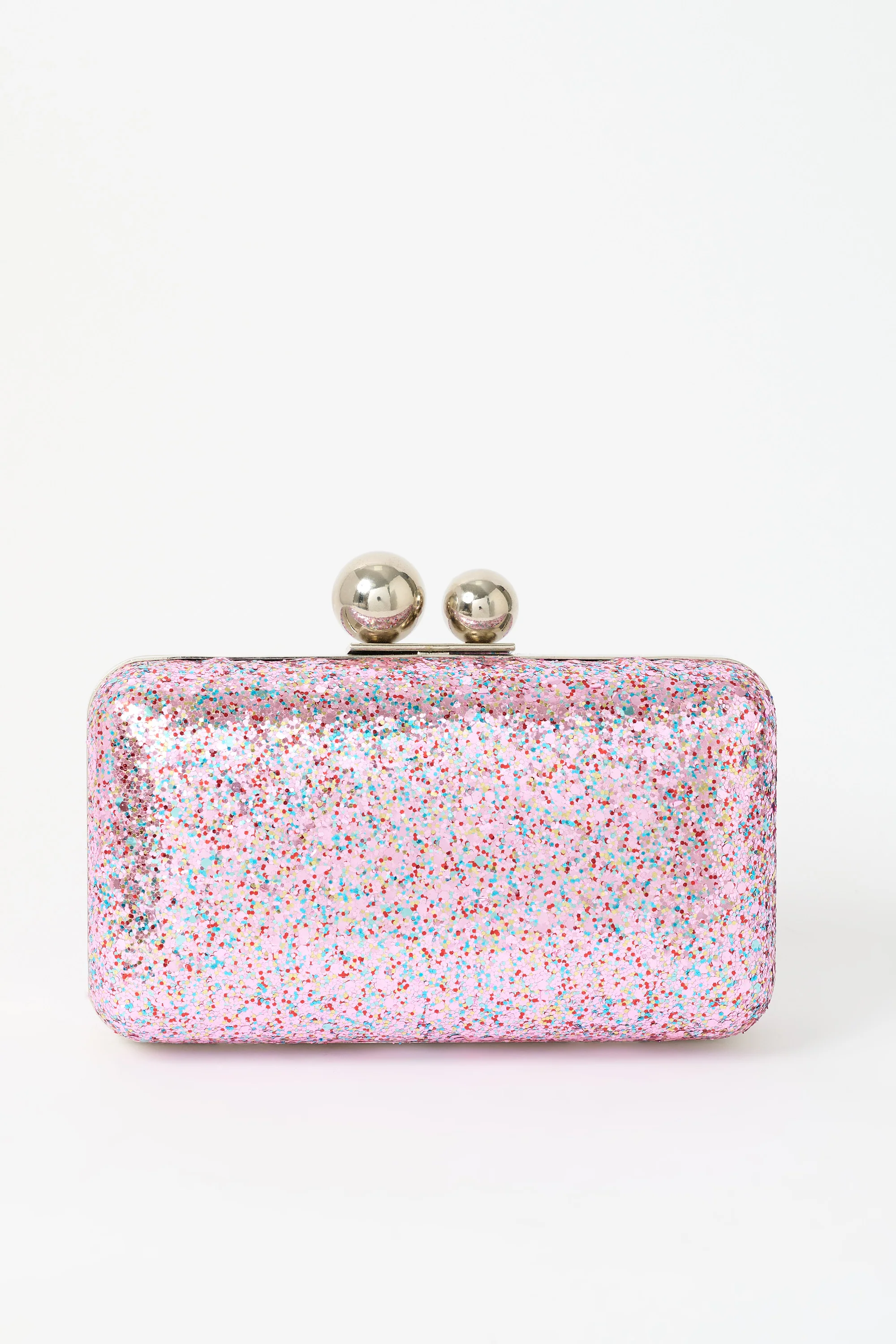 Bubble Pink Gilitter Clutch - Image 5