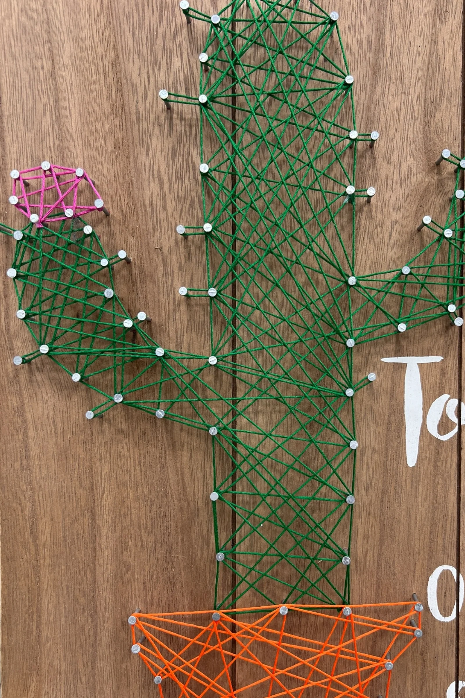 Cactus Design Wooden Panel - Image 2