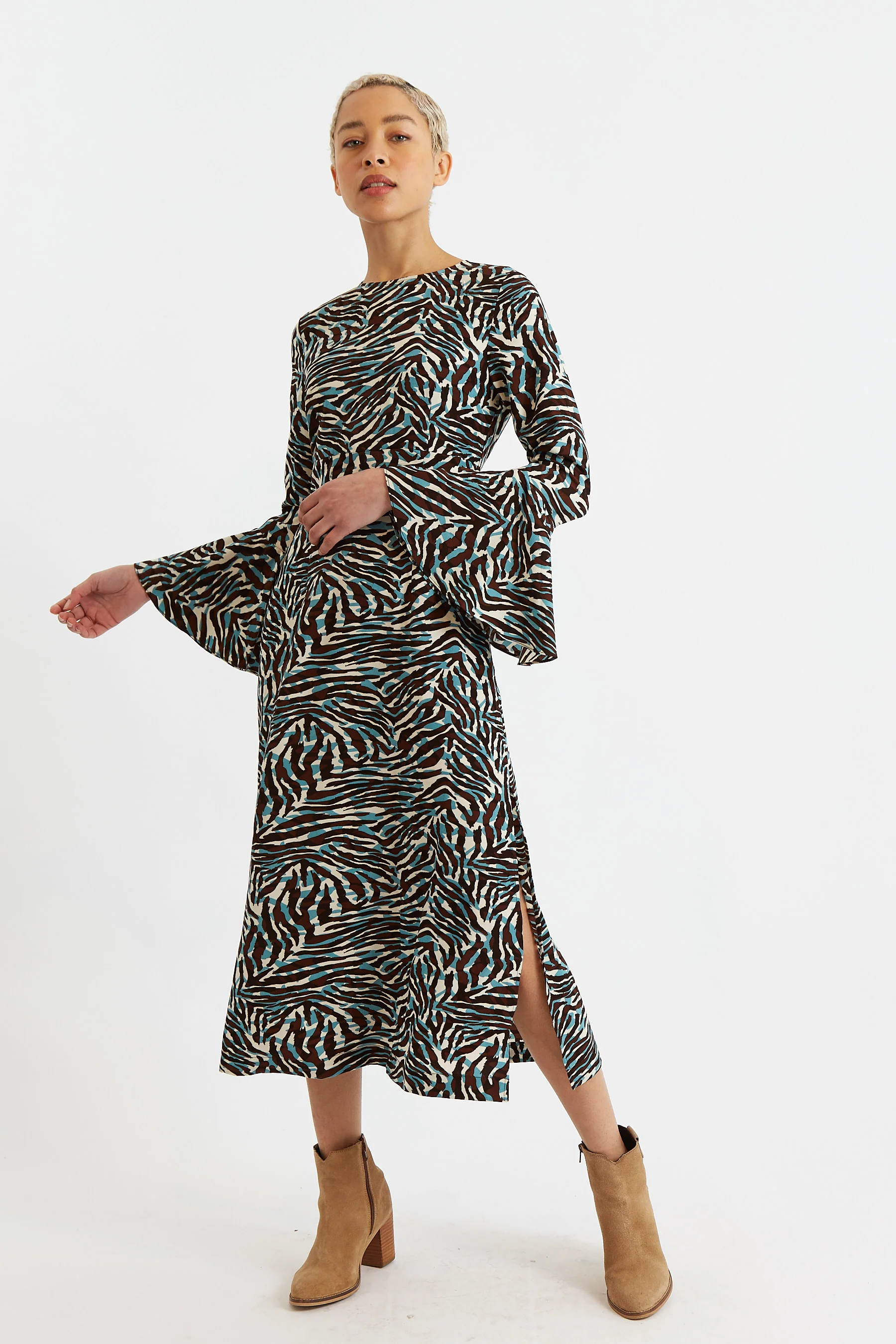 Candra Roar Print Midi Dress - Image 3