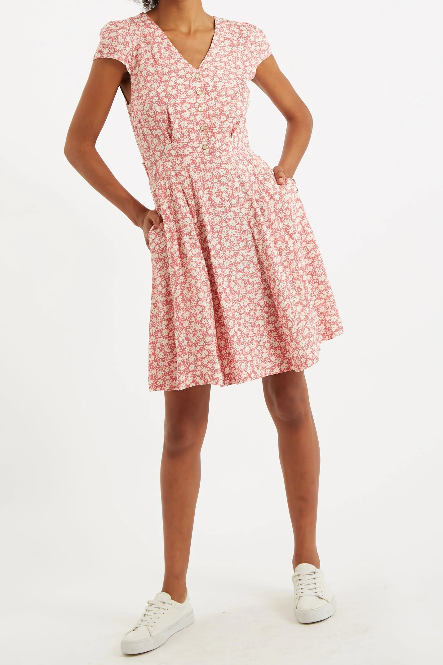 Cathleen Mini Periwinkle Tea Dress - Image 3