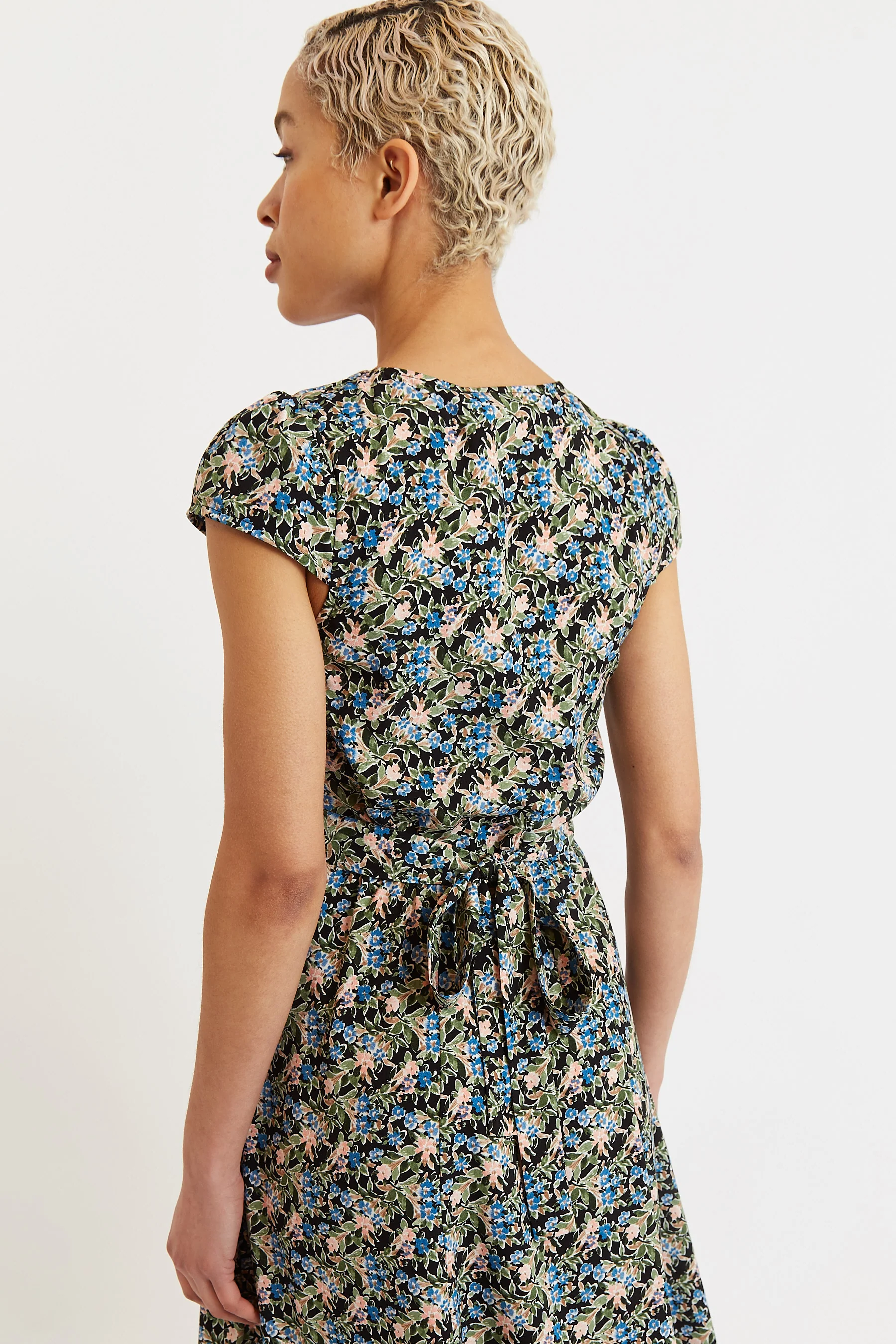 Cathleen Midi Watercolour Floral Tea Dress - Image 4