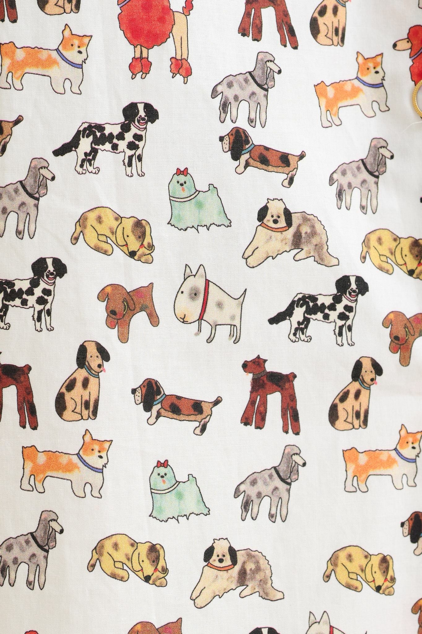 Cathy Dogs Day Print Midi Tea Dress - Multi - Image 9