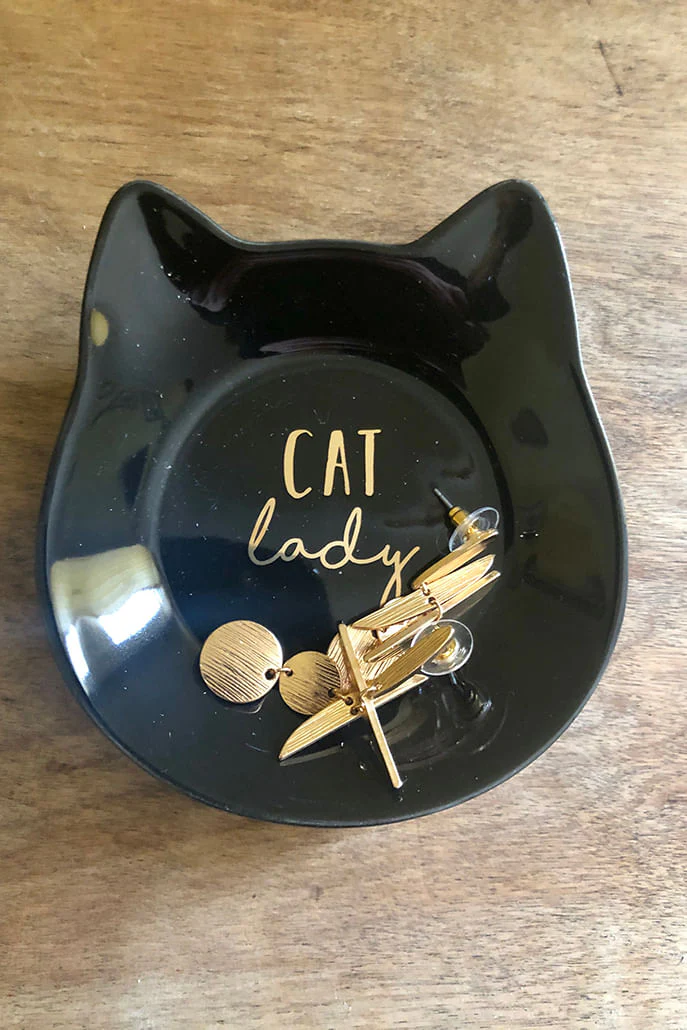 Ceramic Cat Shaped Jewellery Dish - Image 3