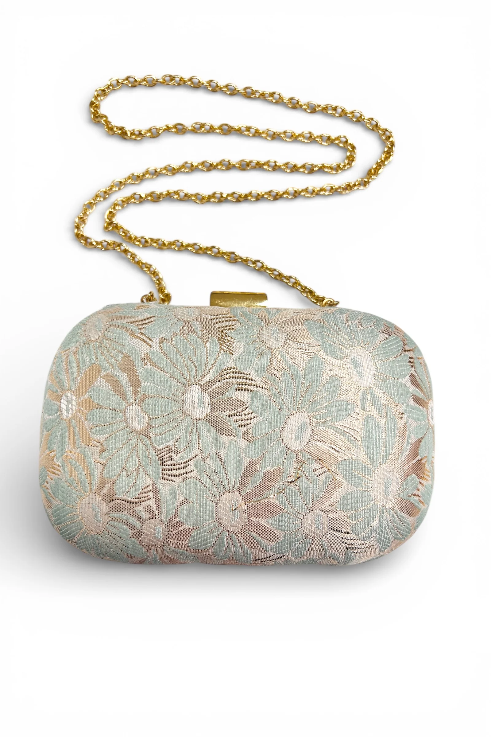 Chance Mint And Gold Jacquard Evening Bag - Image 2