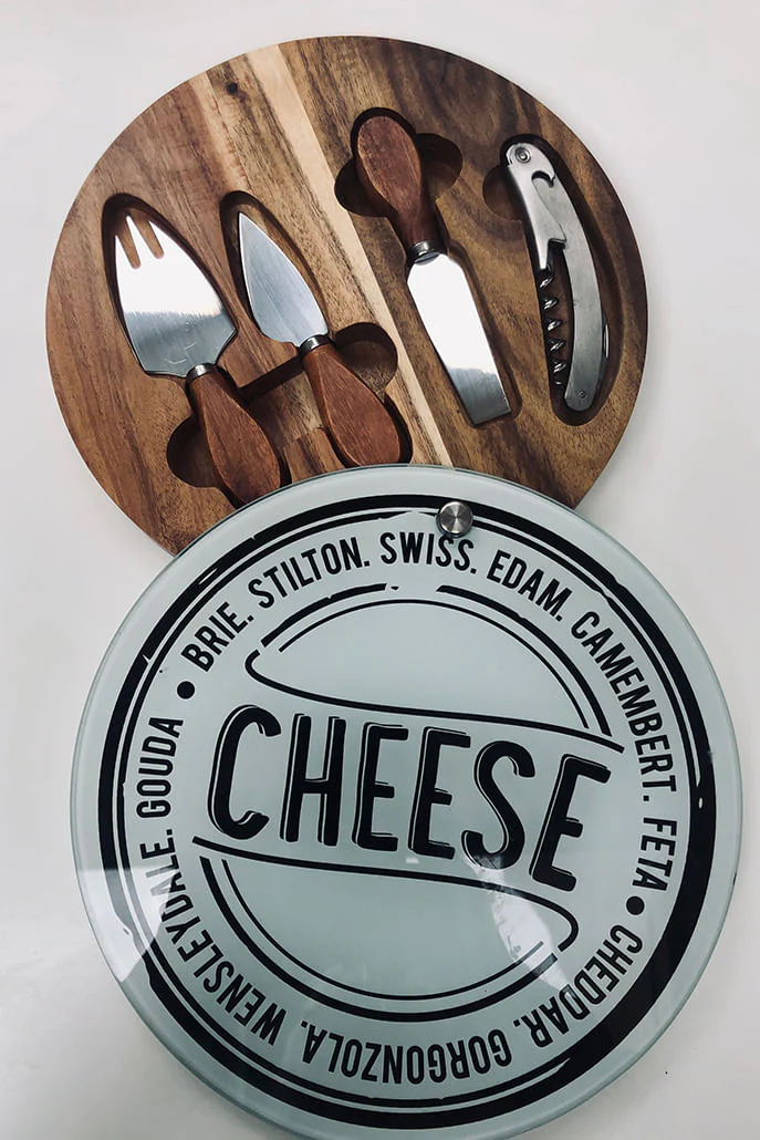 Cheese Board And 4 Tool Set