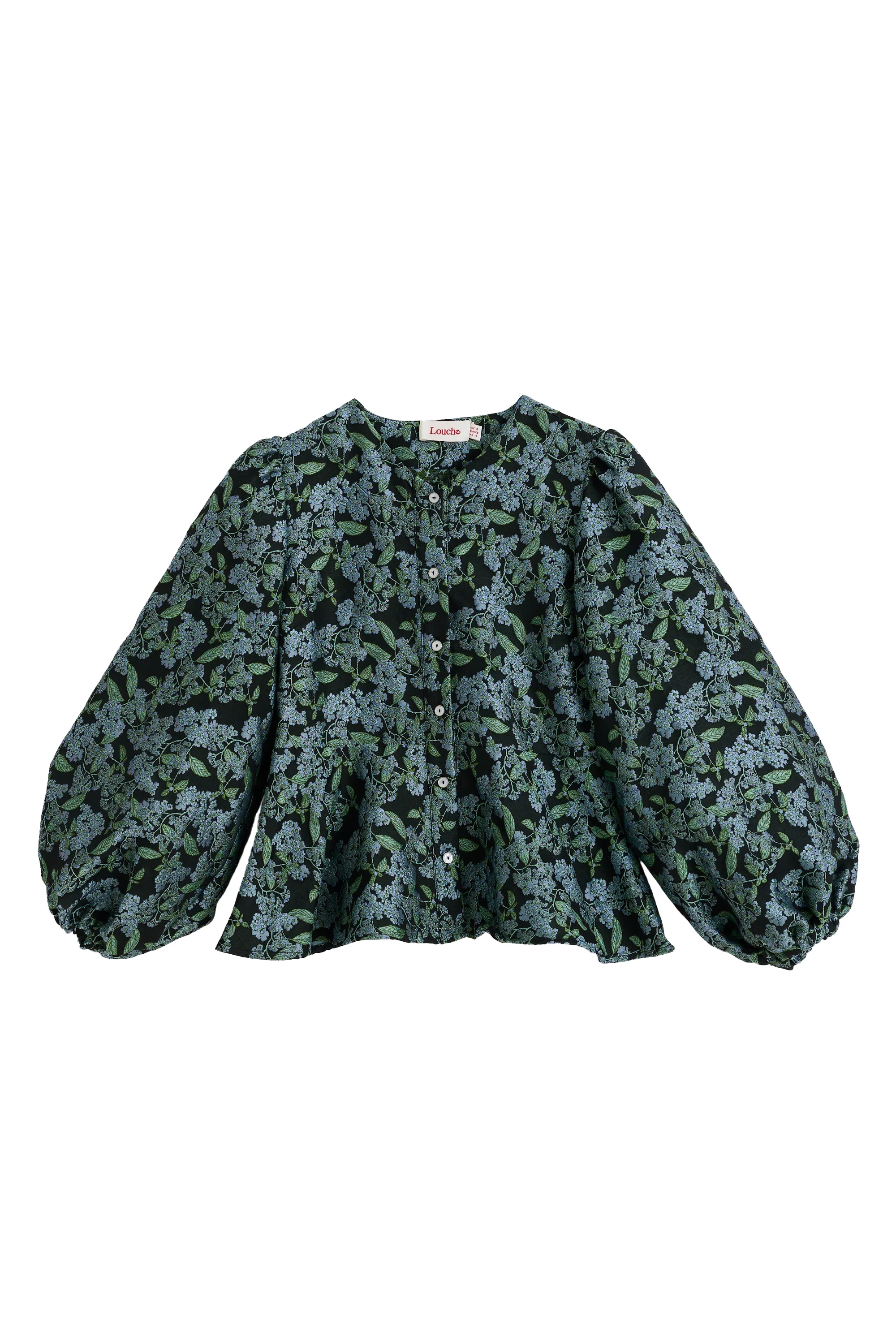 Clementine Blossom Jacquard Peplum Blouse - Image 9