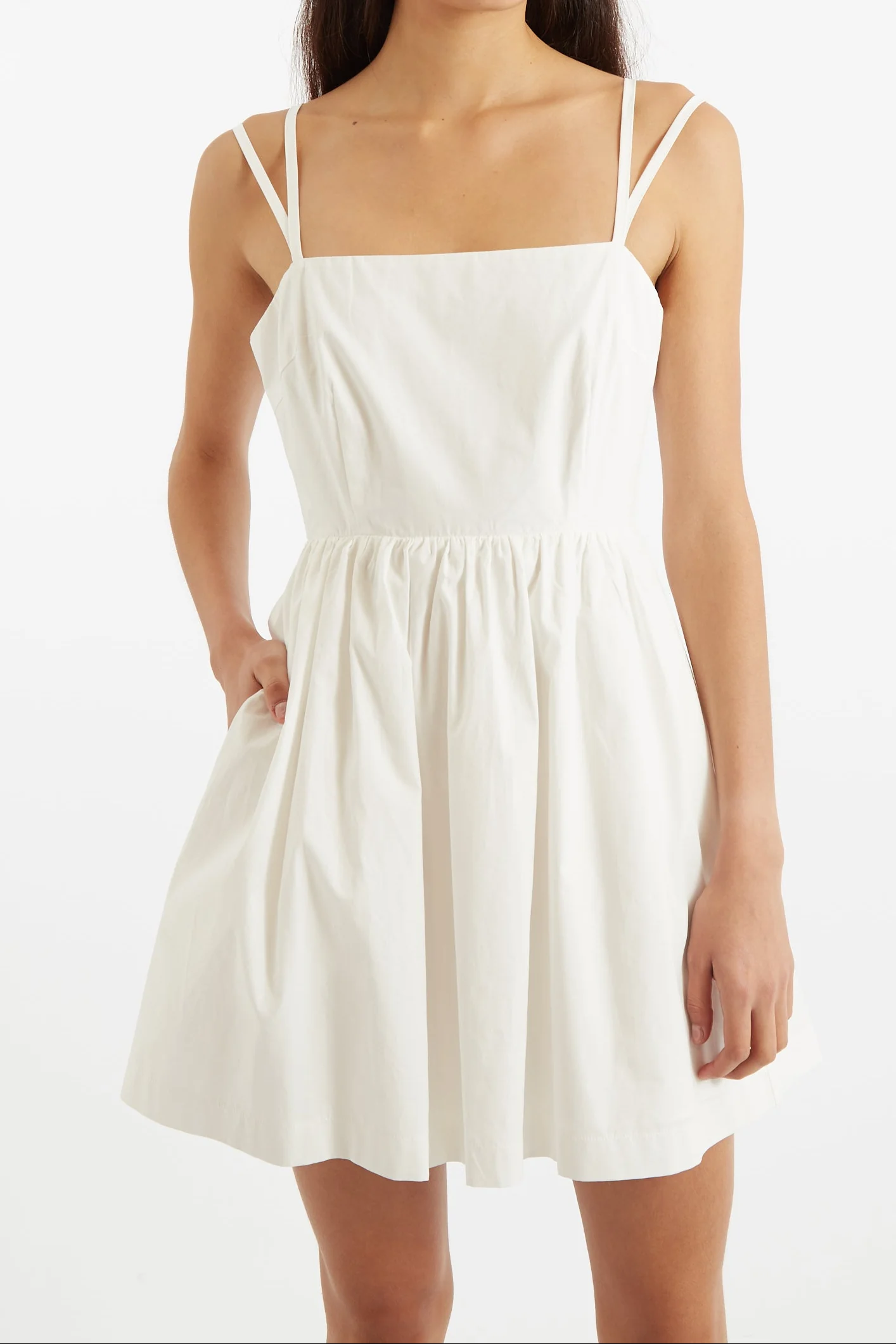 Coryn Poplin Strappy Mini Dress - Image 5