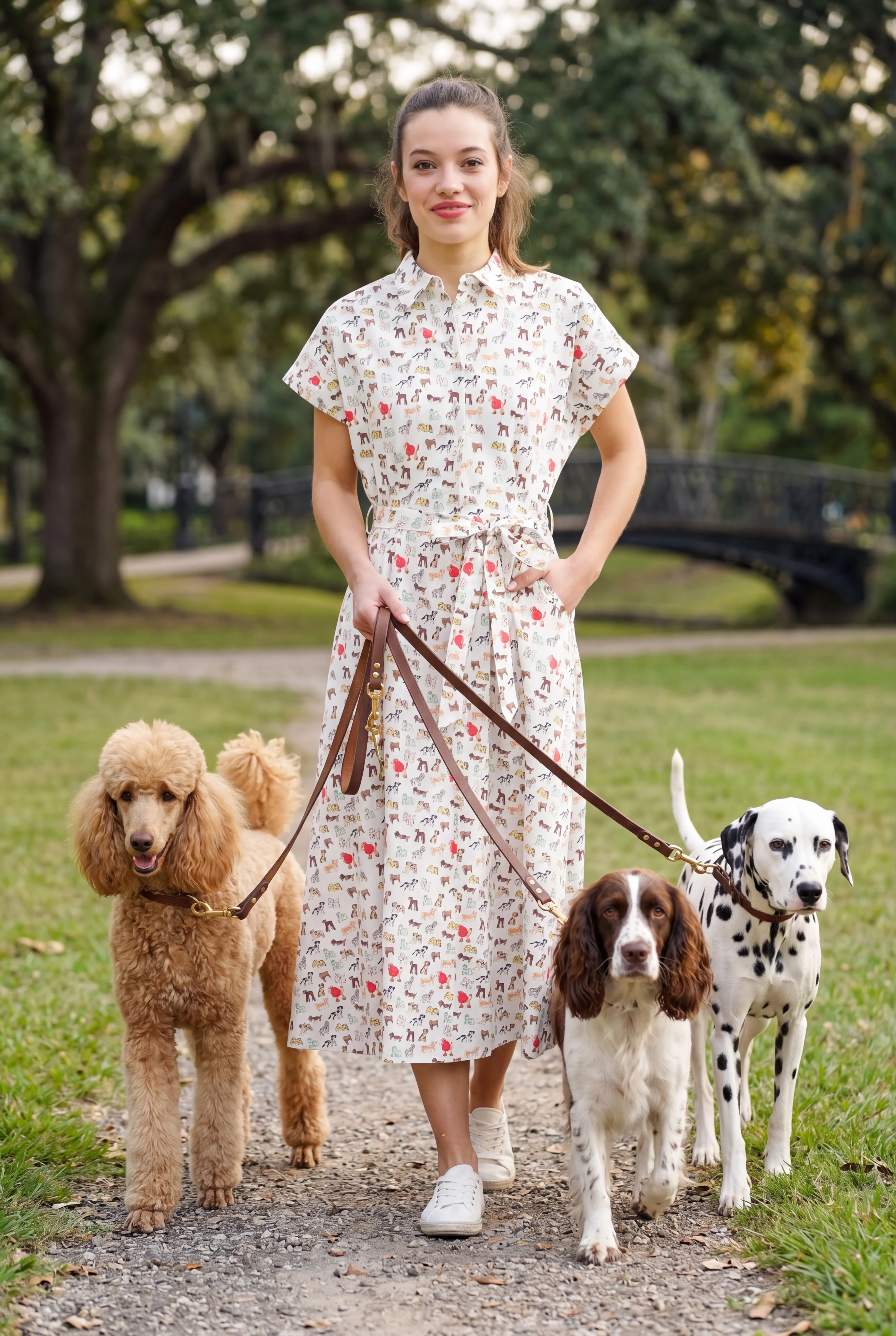 Danica Dogs Day Short Sleeved Shirtdress - Multicolour - Image 7