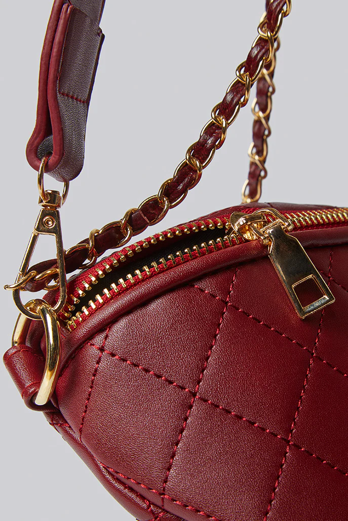 Dekar Cross Body Quilted Bum Bag - Red - Image 4