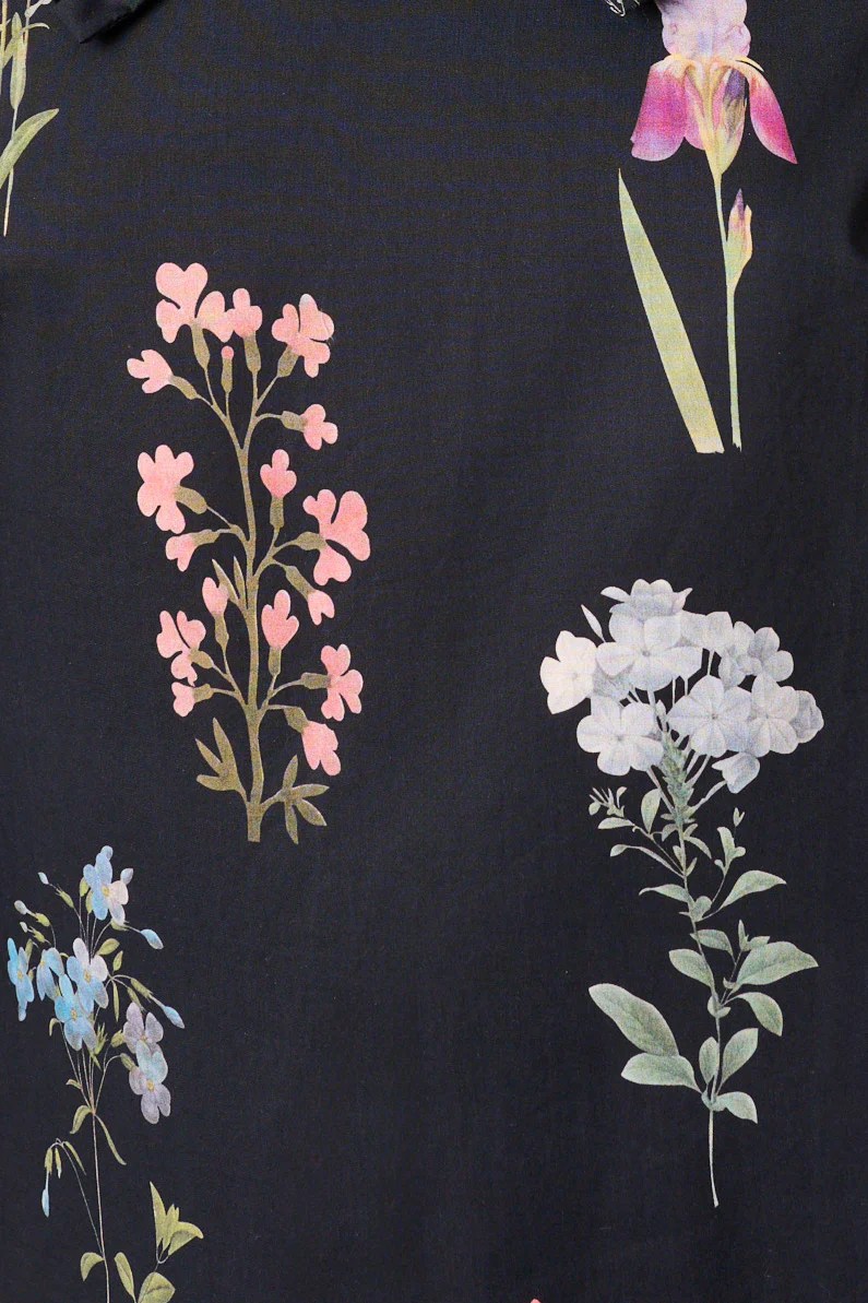 Dixie Flower Press Print Balloon Midi Skirt - Image 5