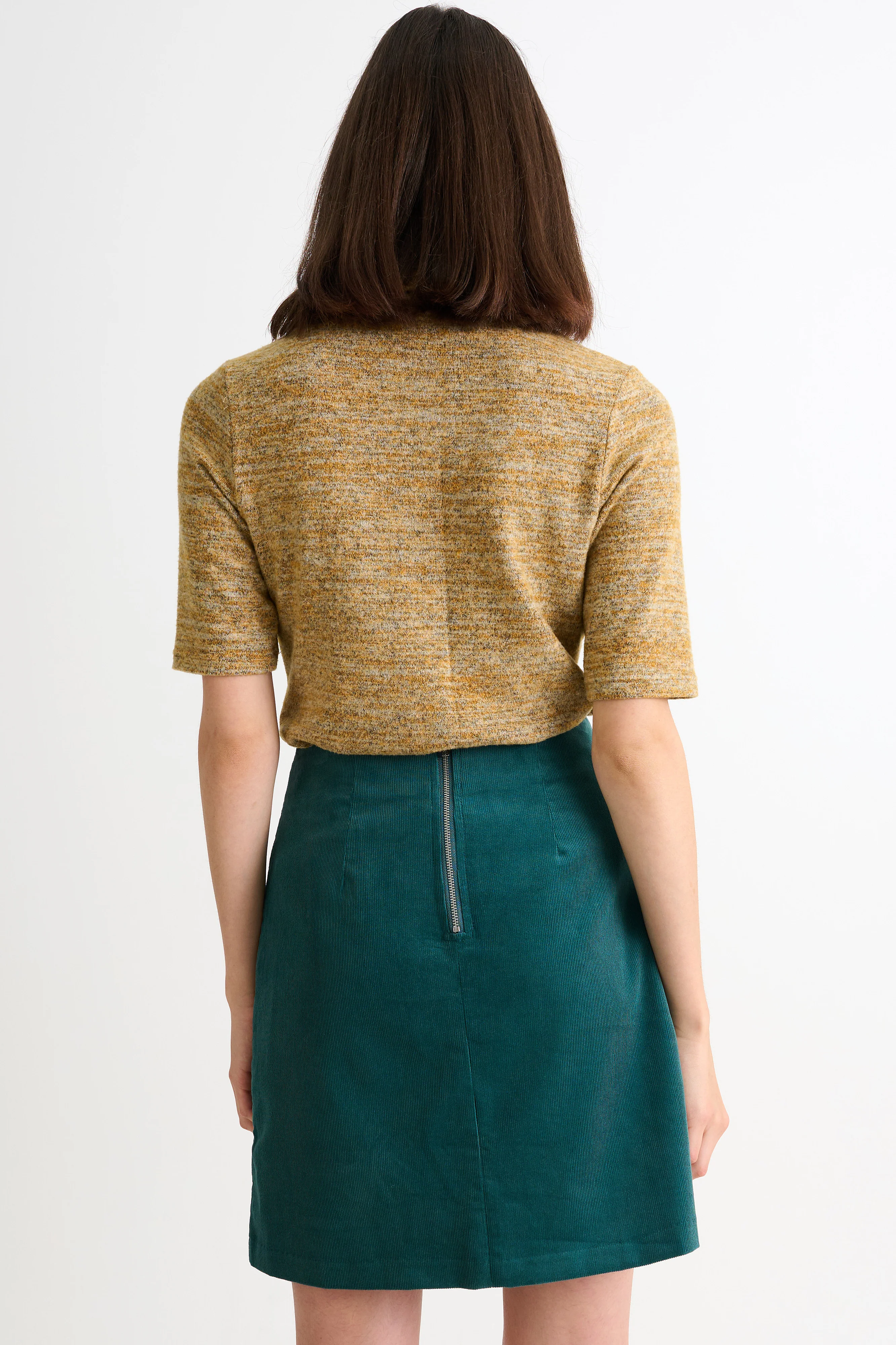Dylan Babycord Mini Skirt Teal - Image 3