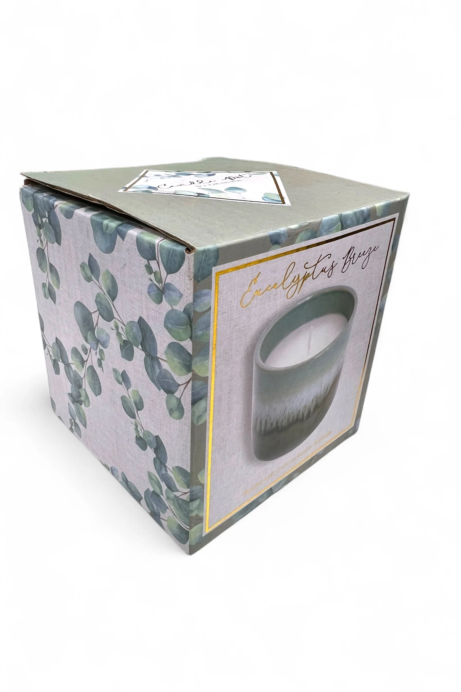 Eucalyptus Candle in Glazed Ceramic Pot - Image 2