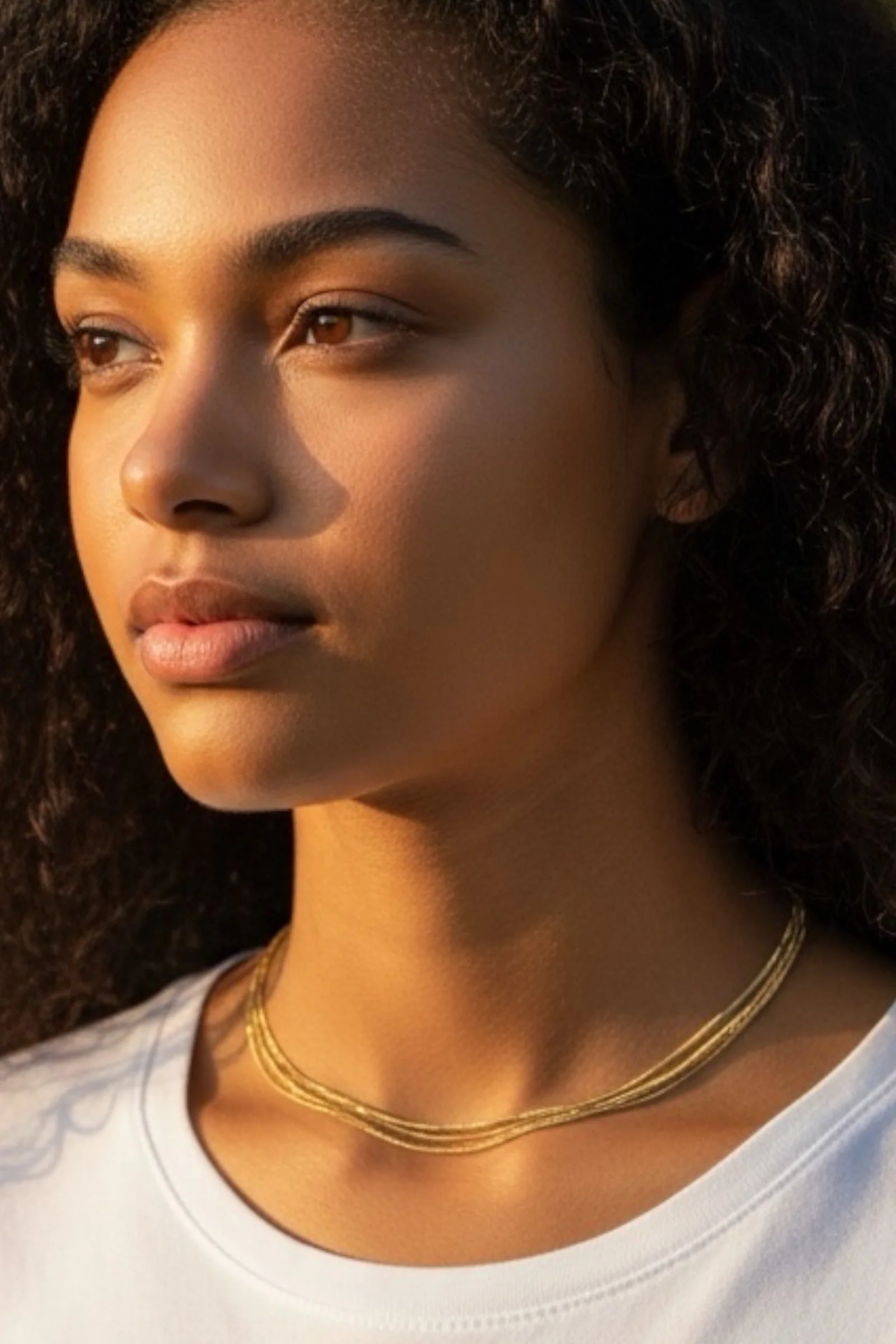 Fine 5 Strand Gold Necklace