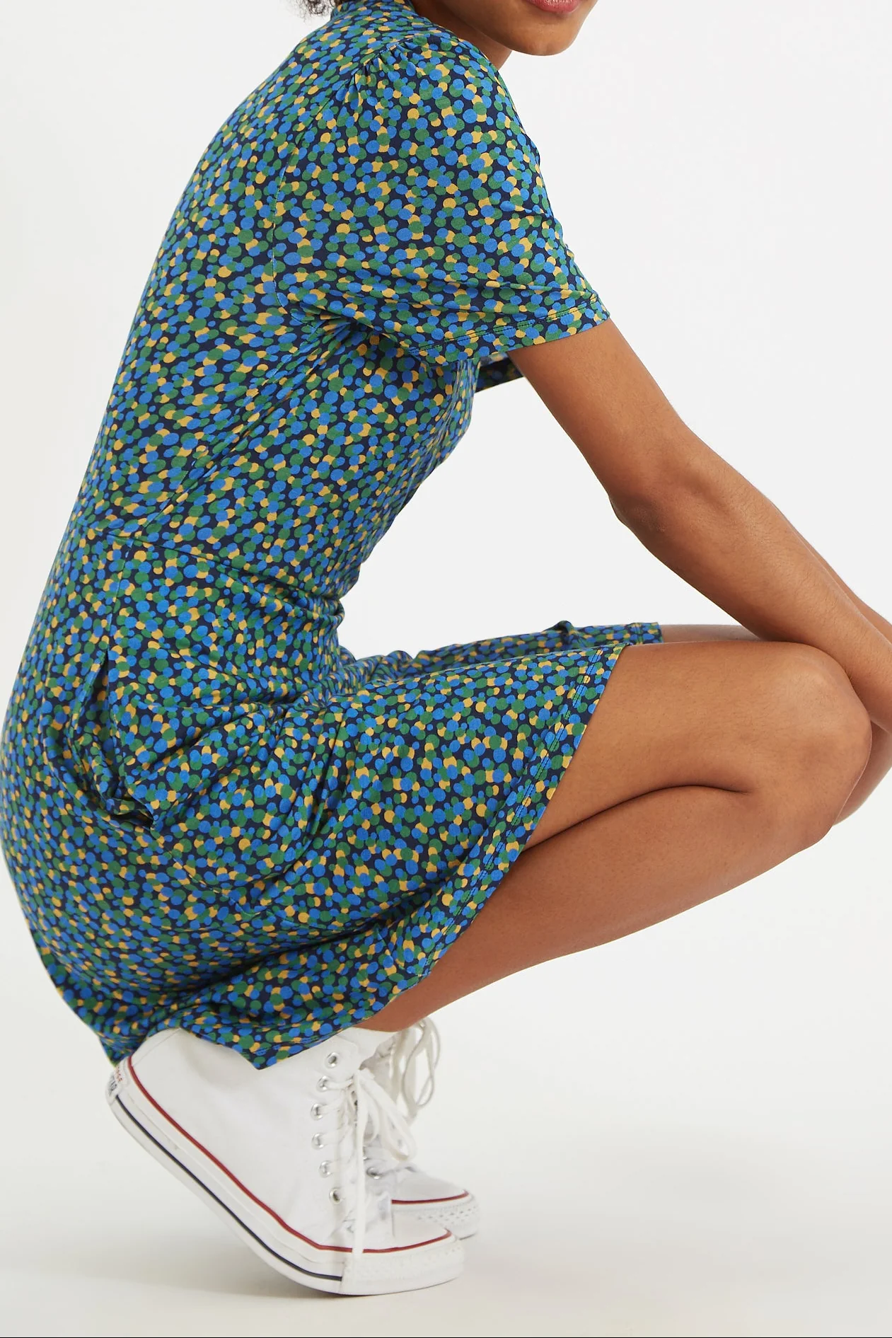 Frankie Bubble Pop Wrap Mini Jersey Dress - Image 3
