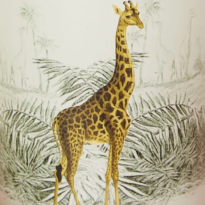 Giraffe Printed Velvet Cushion - Image 3