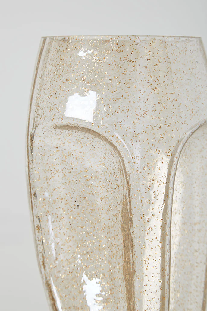 Gold Fleck Glass Face Vase - Image 4