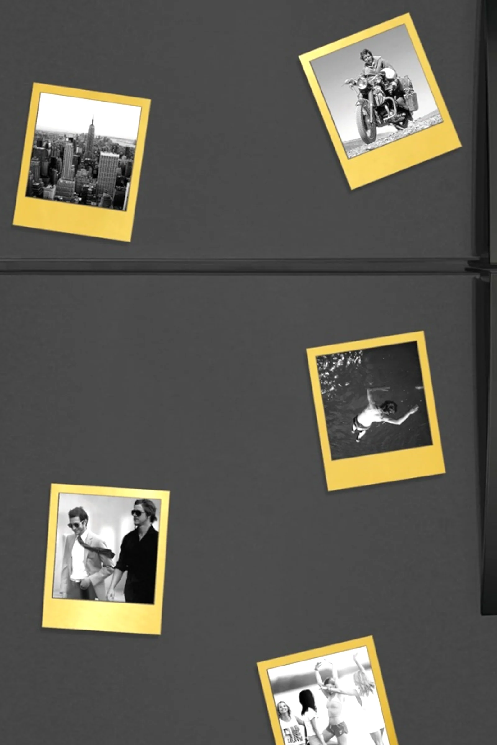 Set Of 6 Gold Magnetic Polaframes - Image 2