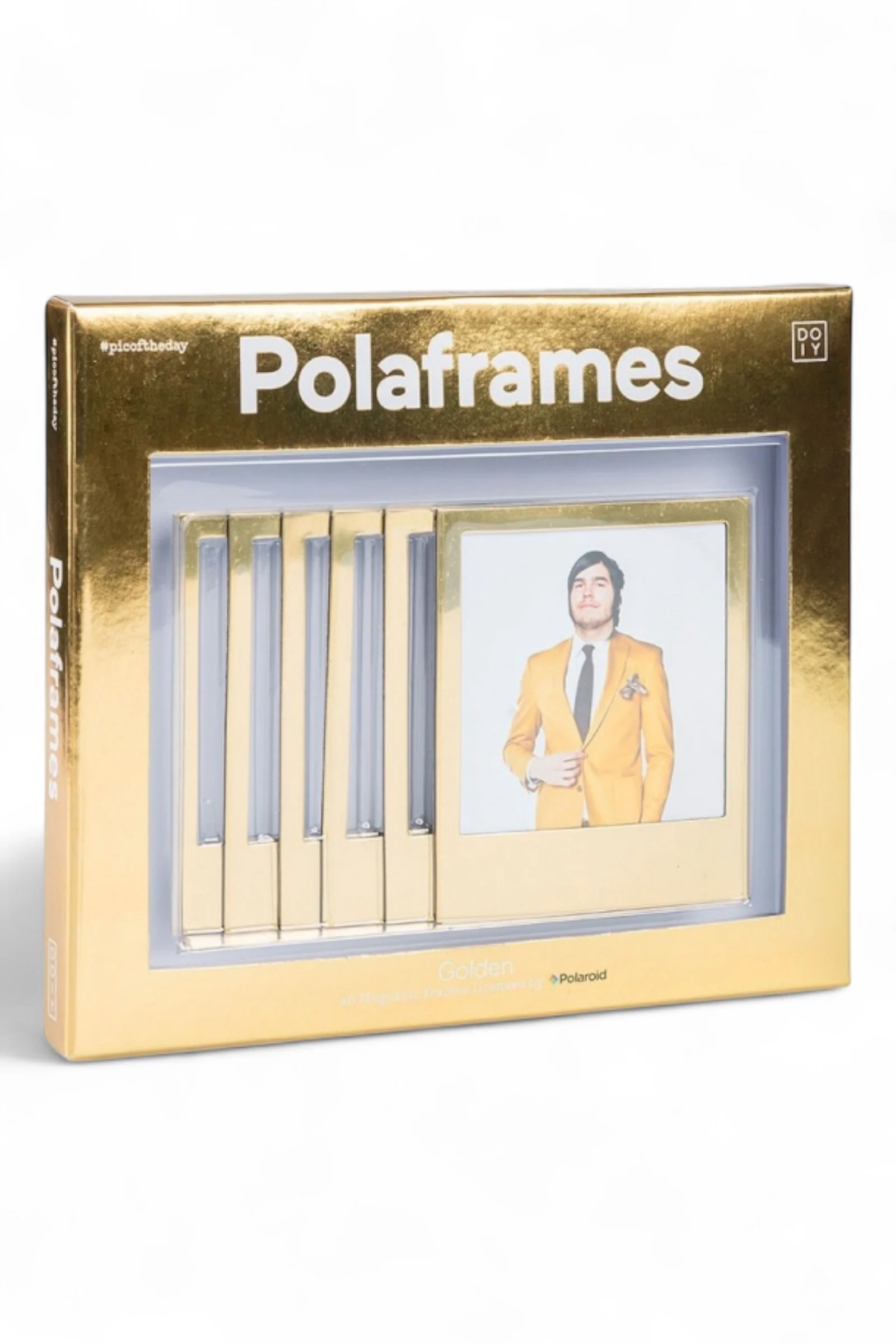 Set Of 6 Gold Magnetic Polaframes - Image 3
