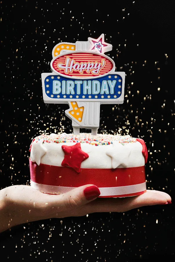Happy Birthday LED Cake Topper - Image 3