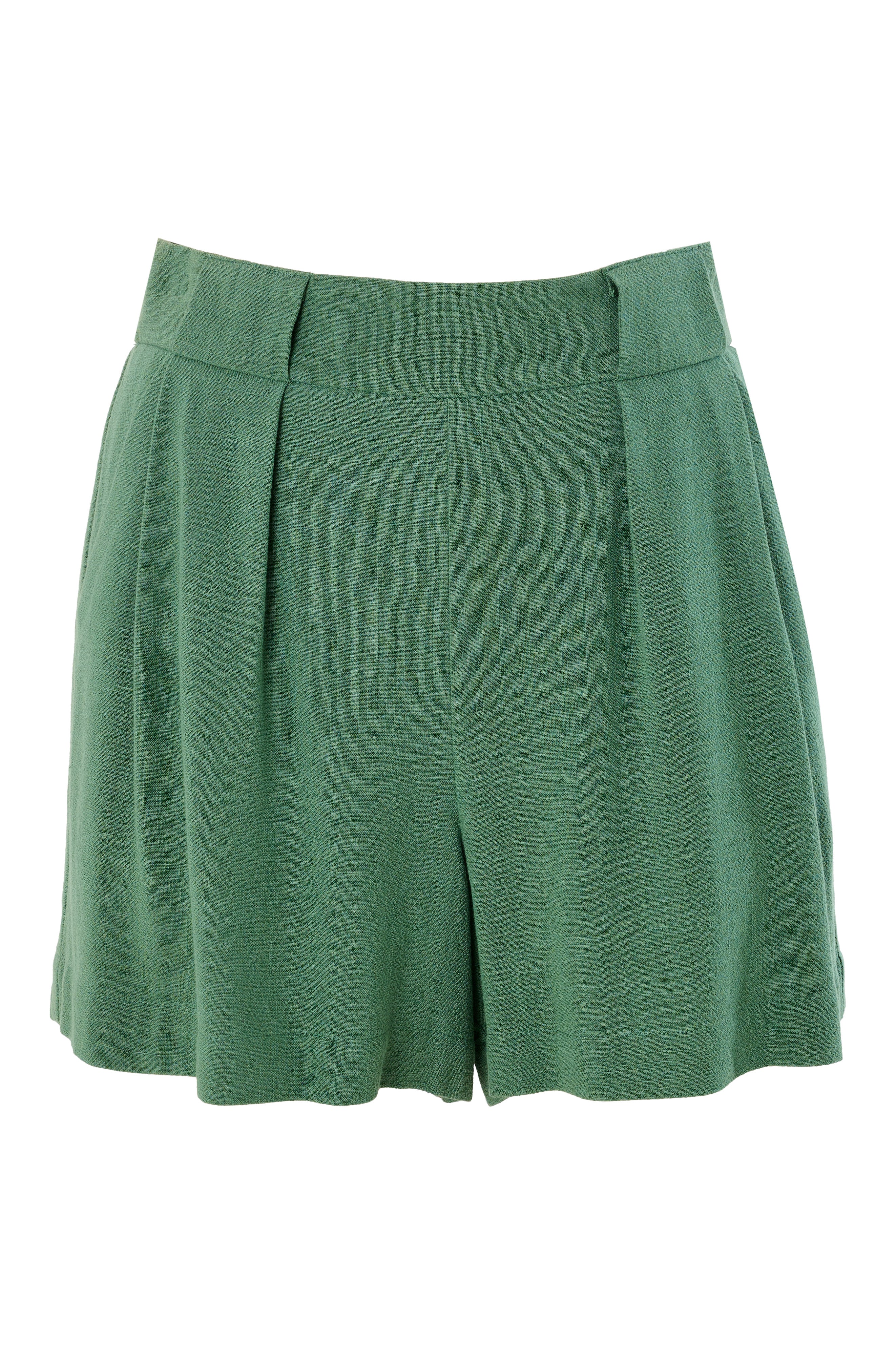 Hilton Linen Mix Shorts - Green - Image 6