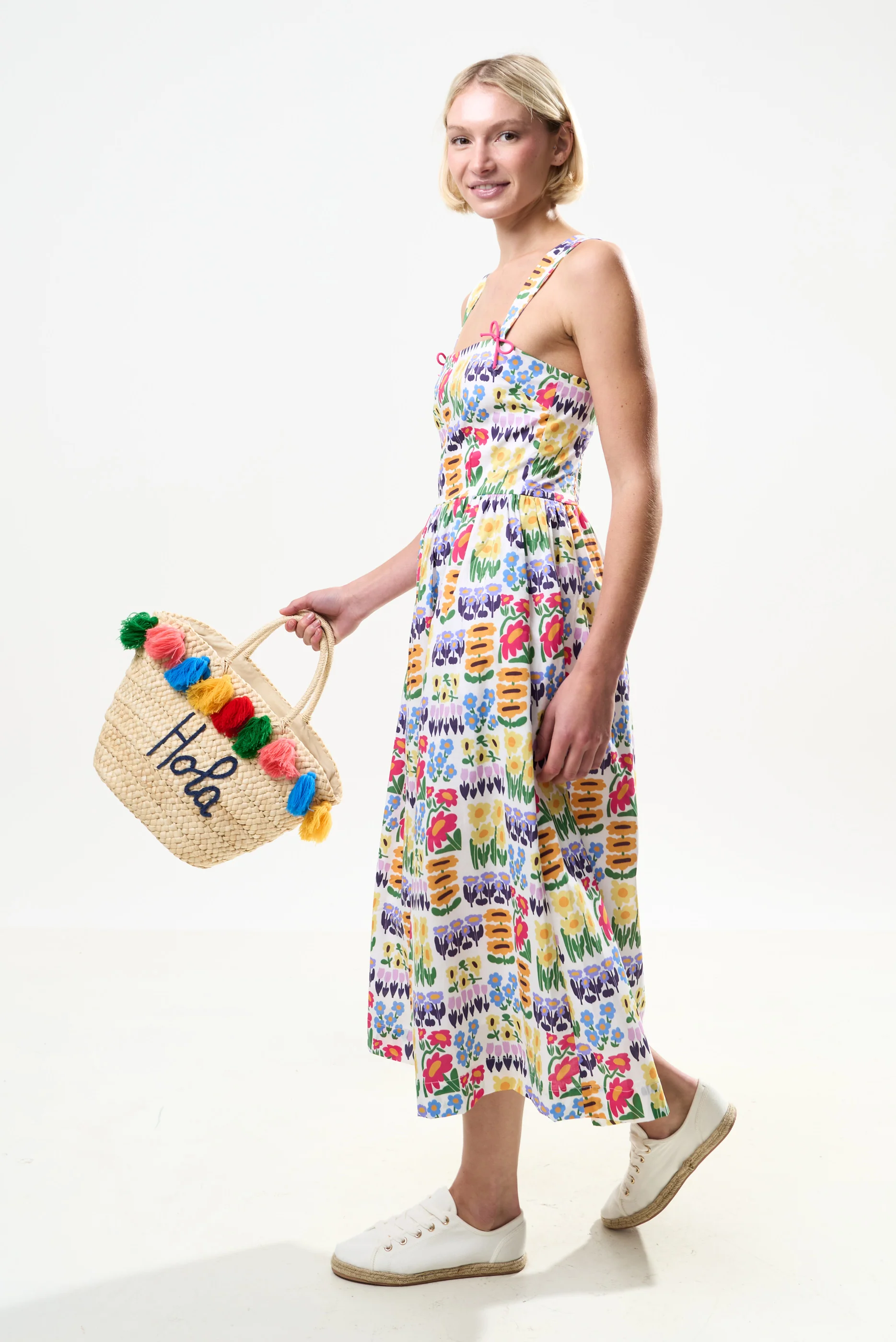 Hola Tassel Straw Bag - Image 2