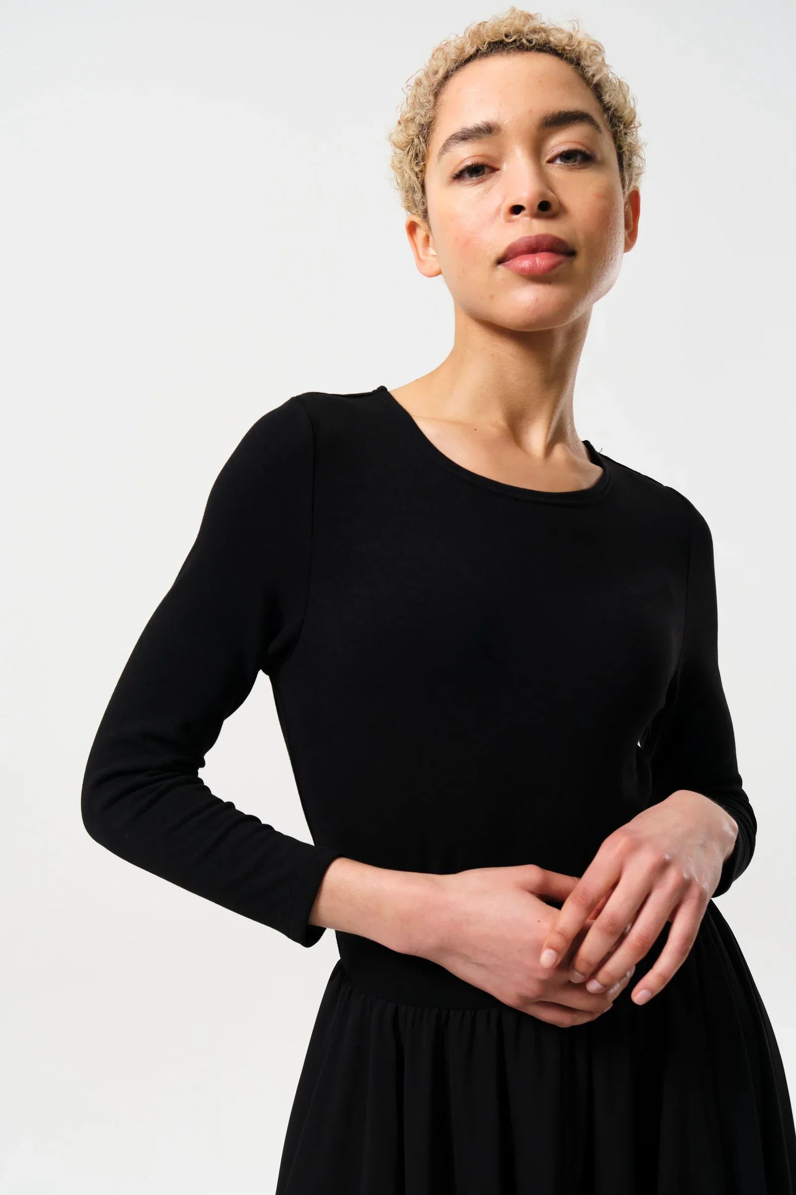 Huxley Ballerina Style Maxi Dress - Black - Image 3