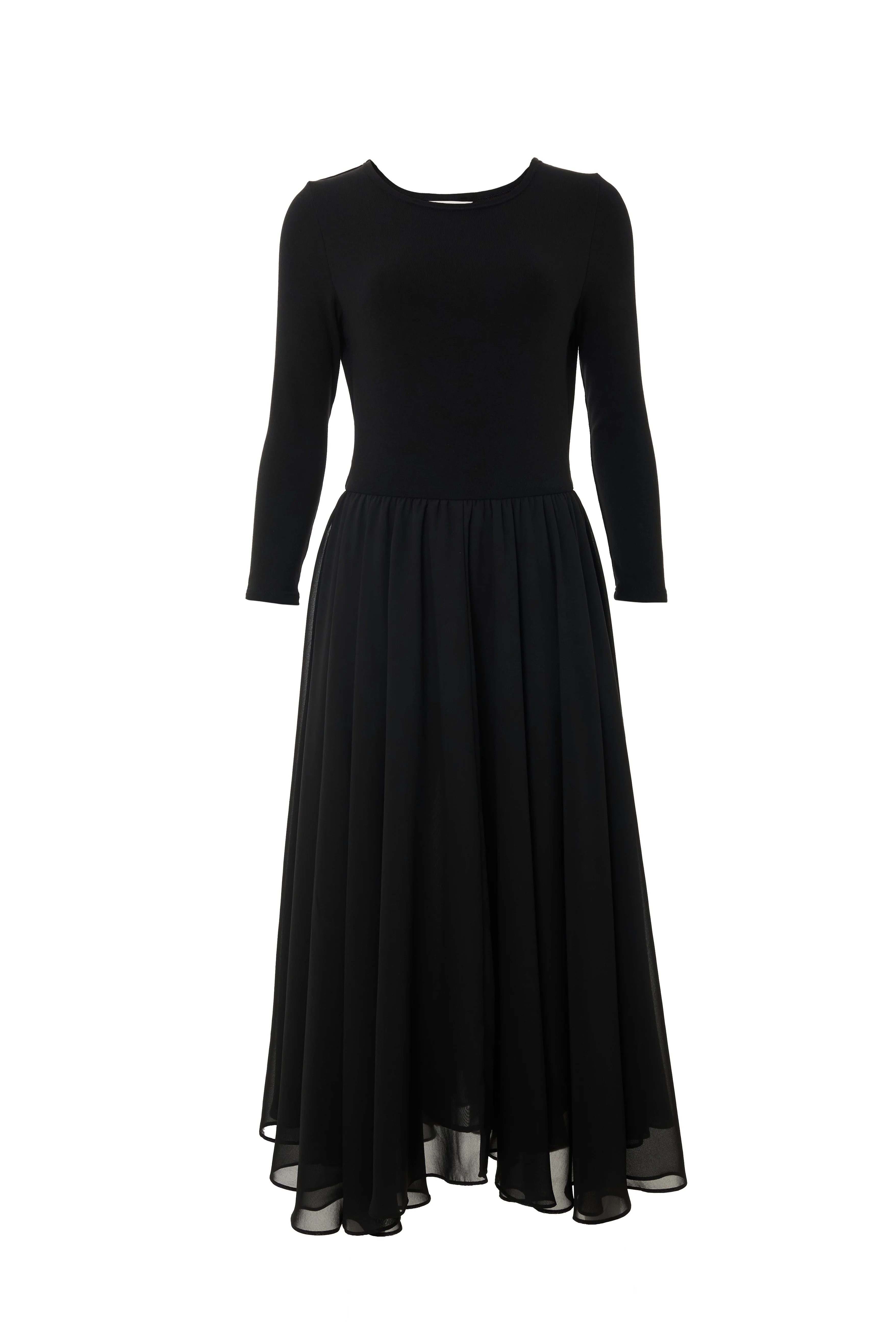 Huxley Ballerina Style Maxi Dress - Black - Image 7