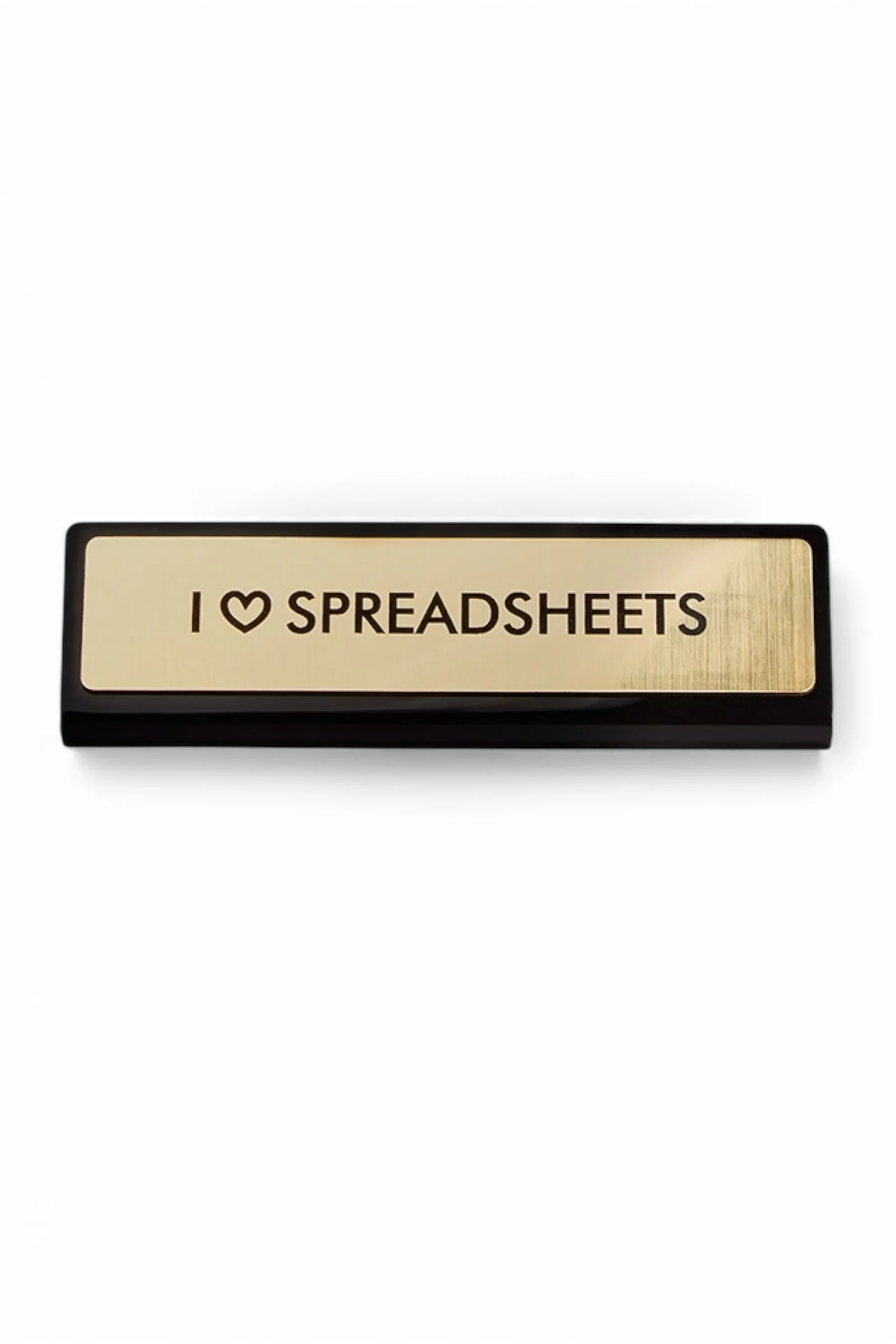 I Love Spreadsheets Desk Plate - Image 2