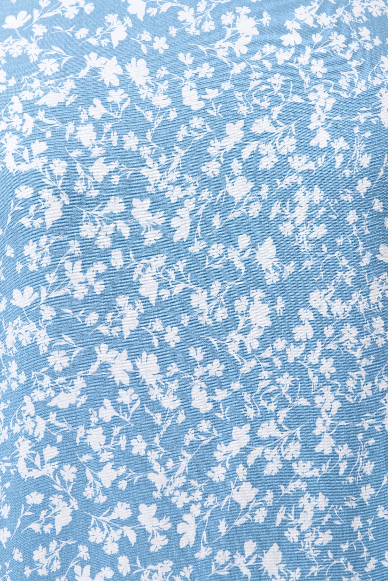 Inesa Negative Floral Print Short Sleeve Midi Shirt Dress - Blue - Image 6