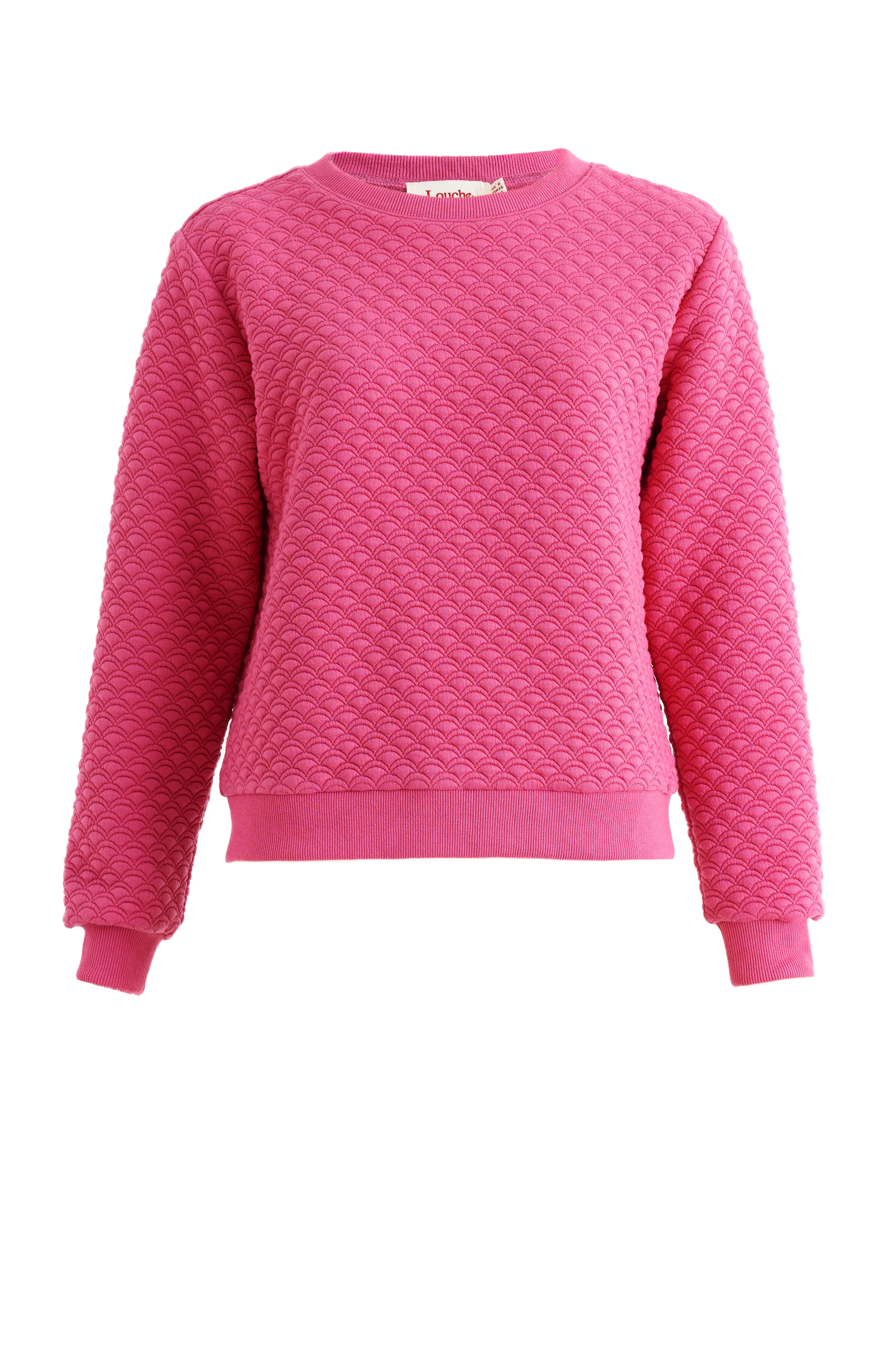 Jan Scallop Quilt Sweatshirt - Pink - Image 5