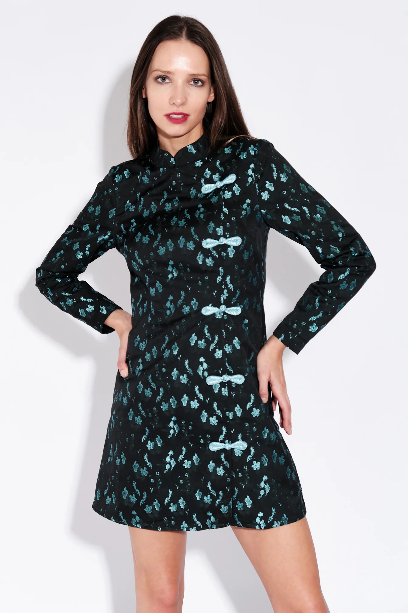 Jun Shanghai Brocade Mini Dress - Image 4