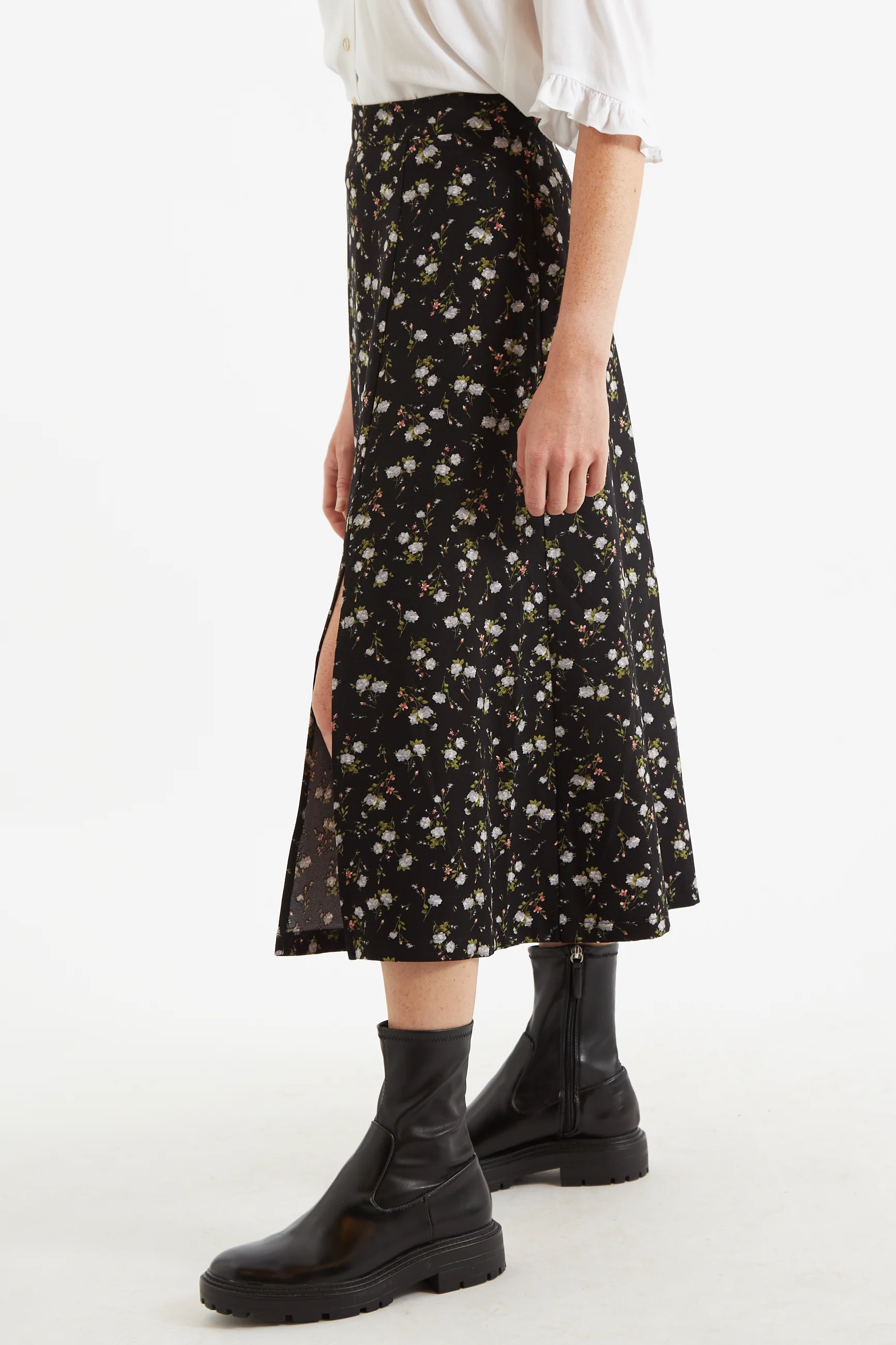 Kiyo Slavic Flowers Midi Skirt - Image 3