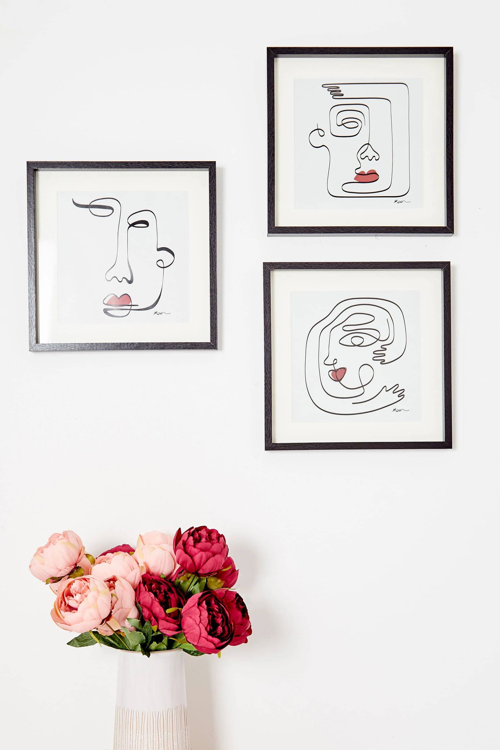 Large Abstract Hair Swirl Face Wall Art - Image 2