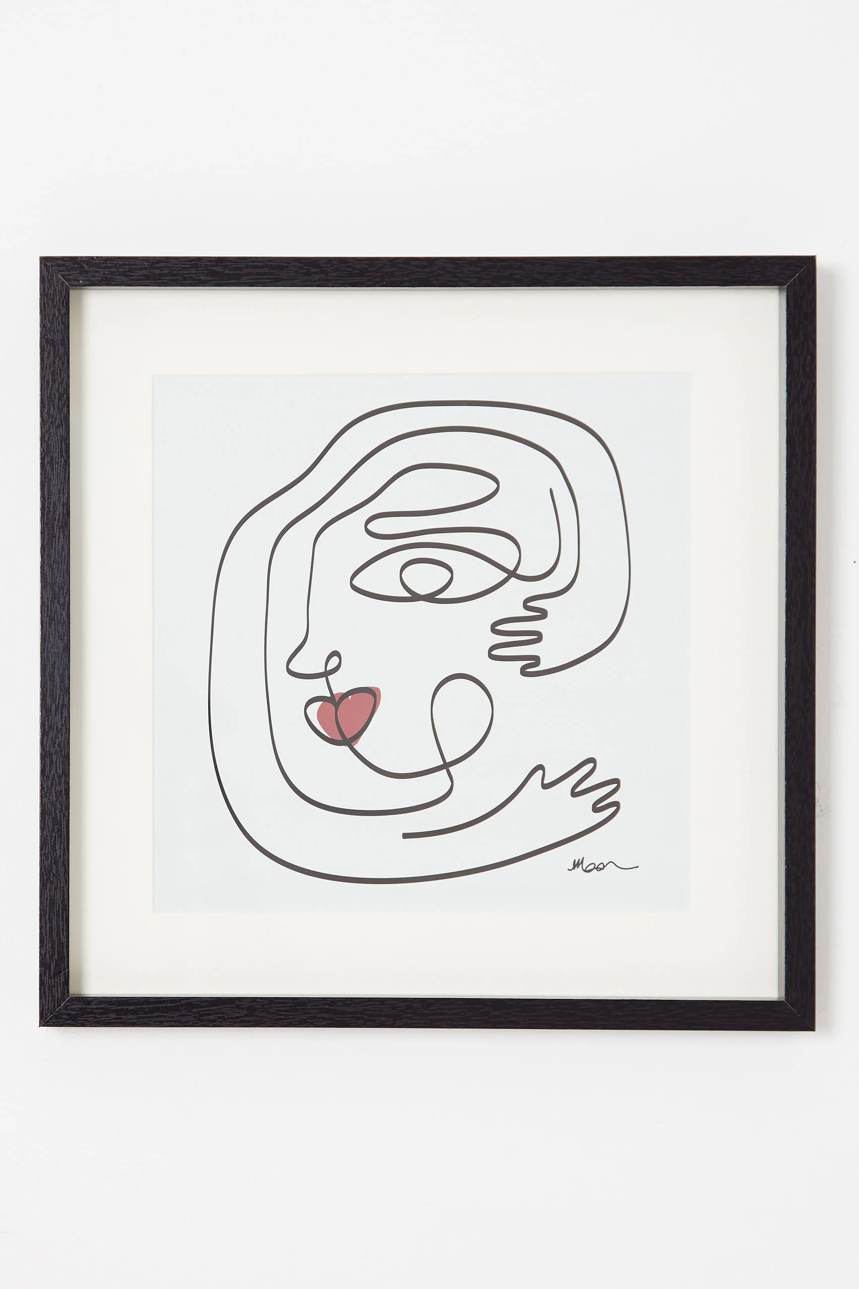 Large Abstract Hair Swirl Face Wall Art - Image 3