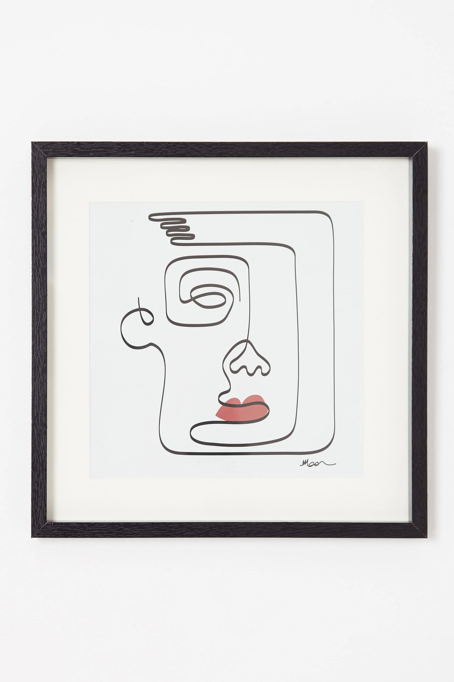 Large Abstract Square Swirl Face Wall Art - Image 3