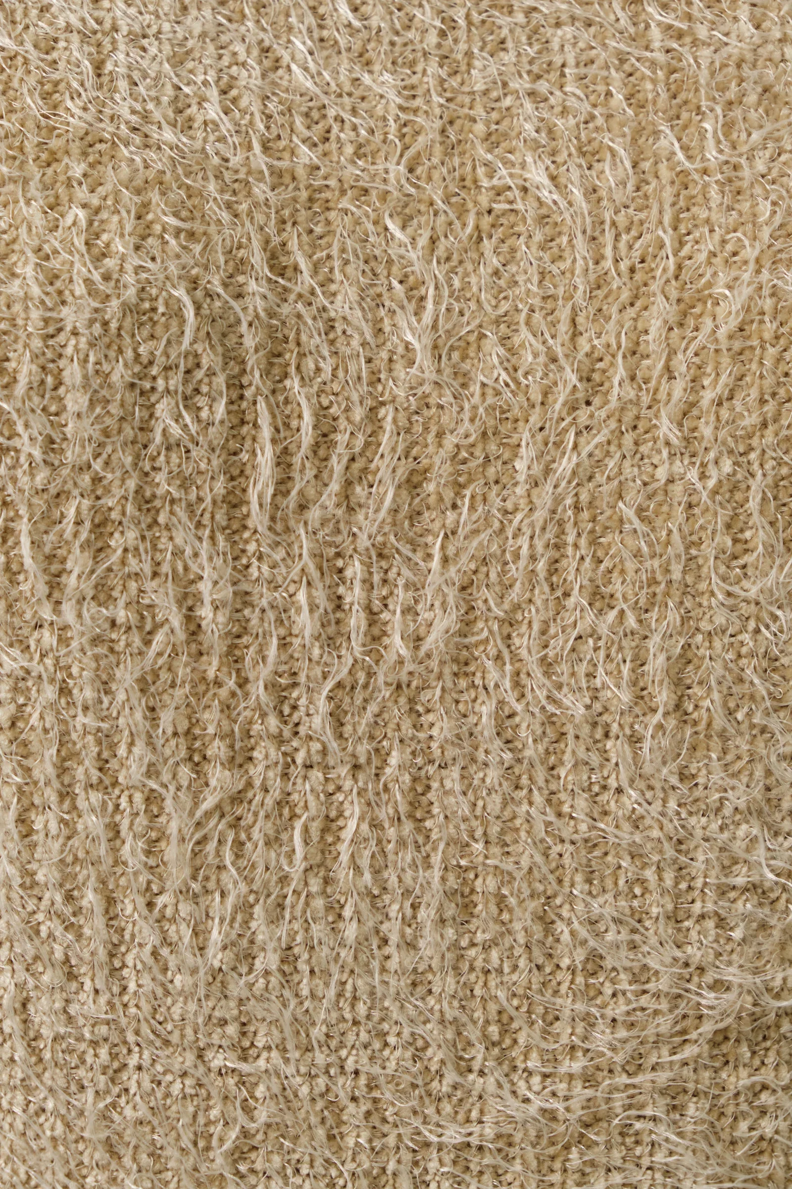 Laureen Eyelash Rib Short Sleeve Jumper - Beige - Image 5