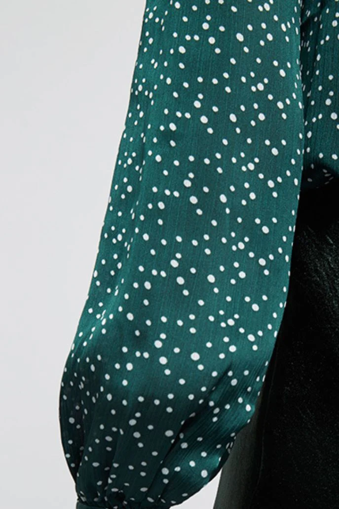 Lima Speckle Blouse Green - Image 4