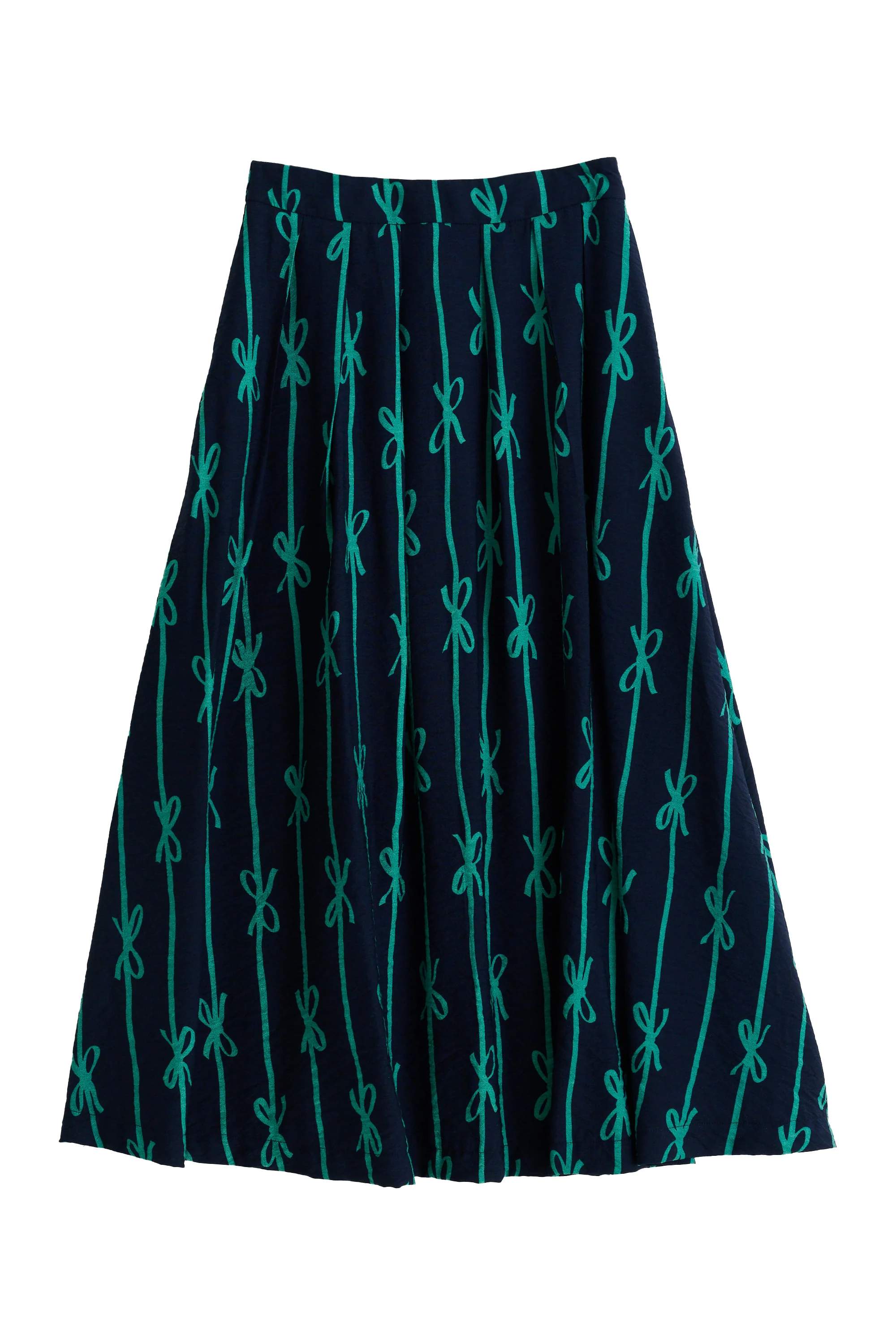 Lizea Tie Up Midi Skirt - Navy - Image 6